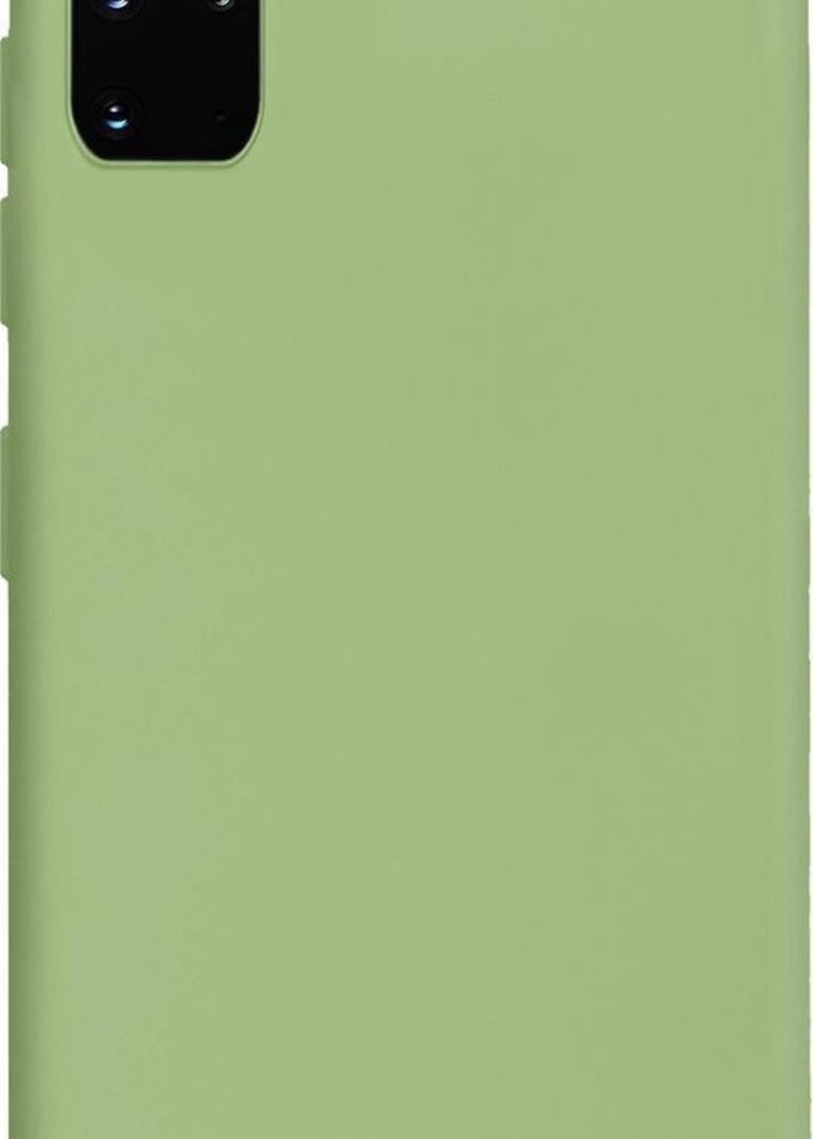 BTH Hoesje Geschikt voor Samsung S20 Plus Hoesje Siliconen Case Hoes - Hoes Geschikt voor Samsung Galaxy S20 Plus Hoes Cover Case - Groen - 2 PACK