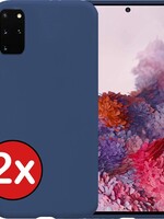 BTH BTH 2 PACK - Samsung Galaxy S20 Plus hoesje siliconen - Donkerblauw