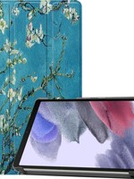 BTH BTH Samsung Galaxy Tab A7 Lite Hoesje - Witte Bloesem