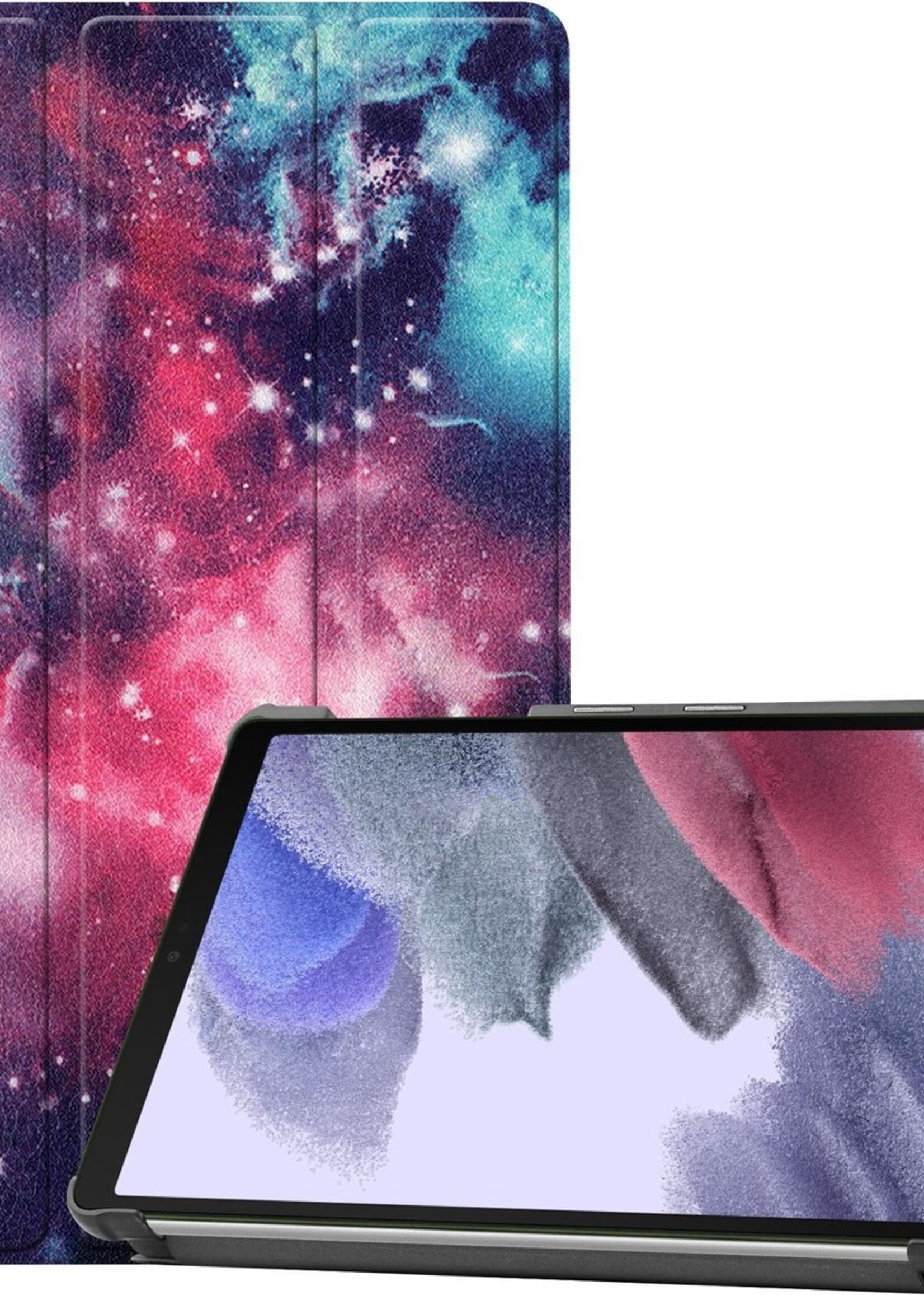 BTH Hoes Geschikt voor Samsung Galaxy Tab A7 Lite Hoes Book Case Hoesje Trifold Cover - Hoesje Geschikt voor Samsung Tab A7 Lite Hoesje Bookcase - Galaxy