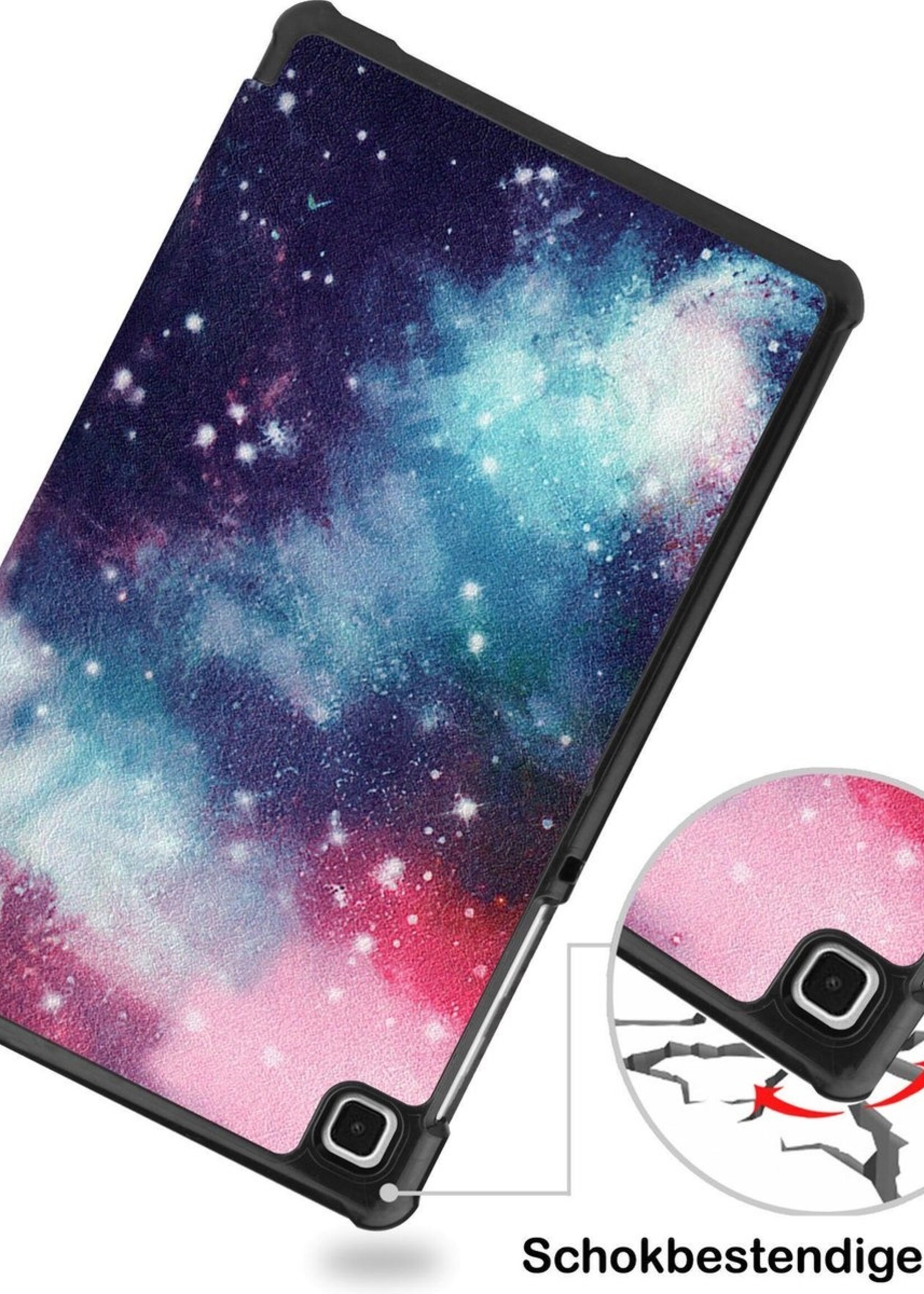 BTH Hoes Geschikt voor Samsung Galaxy Tab A7 Lite Hoes Book Case Hoesje Trifold Cover - Hoesje Geschikt voor Samsung Tab A7 Lite Hoesje Bookcase - Galaxy
