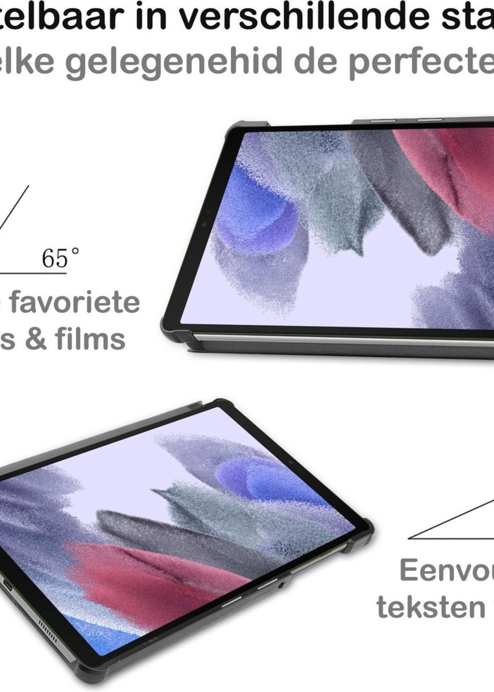 BTH Hoes Geschikt voor Samsung Galaxy Tab A7 Lite Hoes Book Case Hoesje Trifold Cover - Hoesje Geschikt voor Samsung Tab A7 Lite Hoesje Bookcase - Graffity