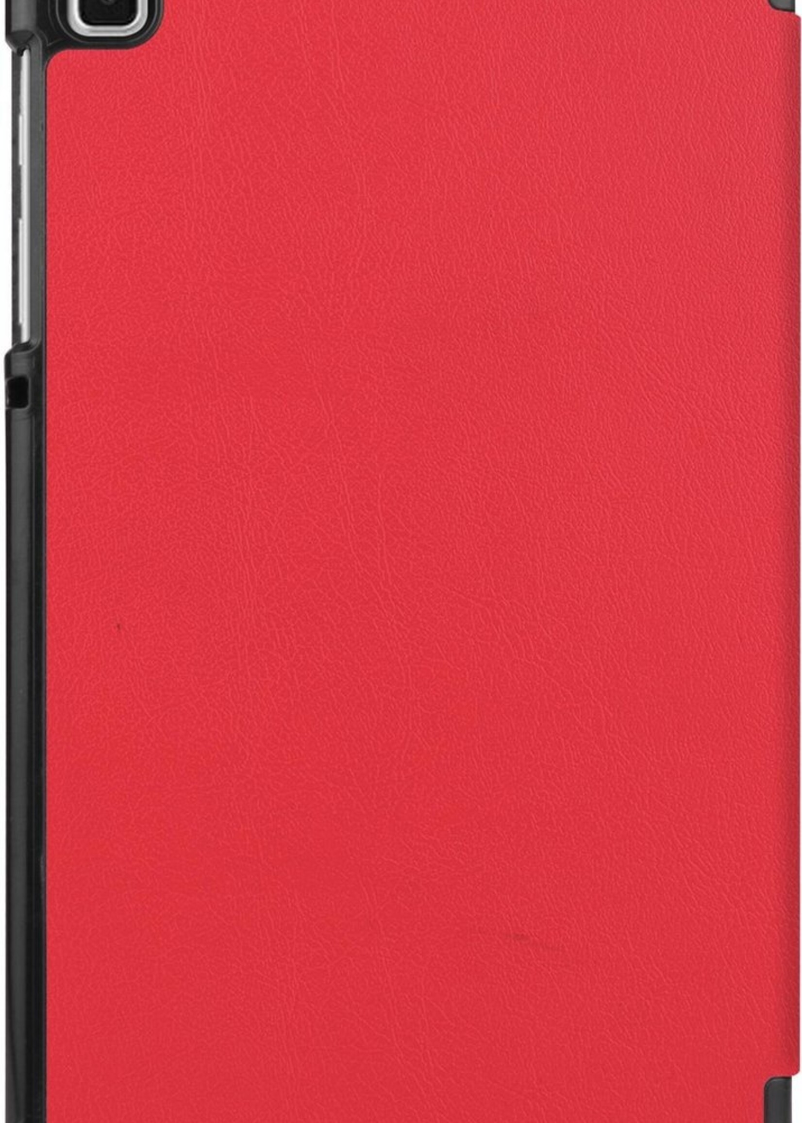 BTH Hoes Geschikt voor Samsung Galaxy Tab A7 Lite Hoes Book Case Hoesje Trifold Cover - Hoesje Geschikt voor Samsung Tab A7 Lite Hoesje Bookcase - Rood
