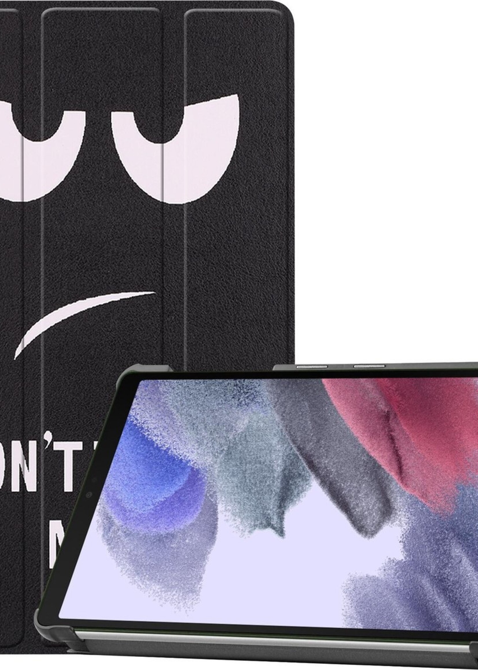 BTH Hoes Geschikt voor Samsung Galaxy Tab A7 Lite Hoes Book Case Hoesje Trifold Cover - Hoesje Geschikt voor Samsung Tab A7 Lite Hoesje Bookcase - Don't Touch Me