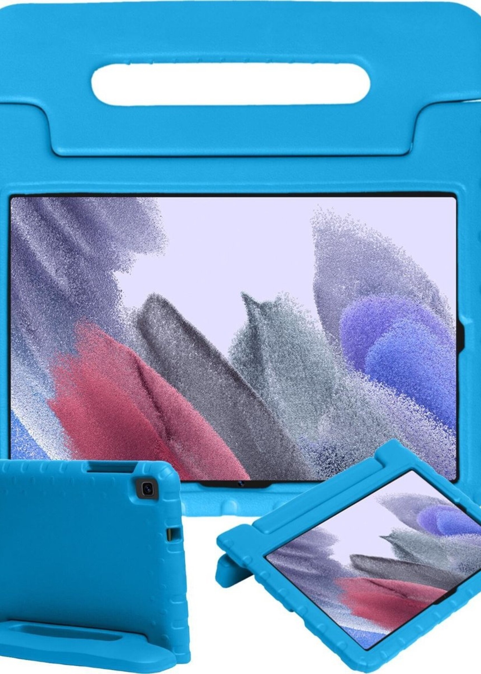 BTH Kinderhoes Geschikt voor Samsung Galaxy Tab A7 Lite Hoes Kinder Hoesje Kids Case Cover Kidsproof - Hoesje Geschikt voor Samsung Tab A7 Lite Hoesje Kinder Hoes - Blauw