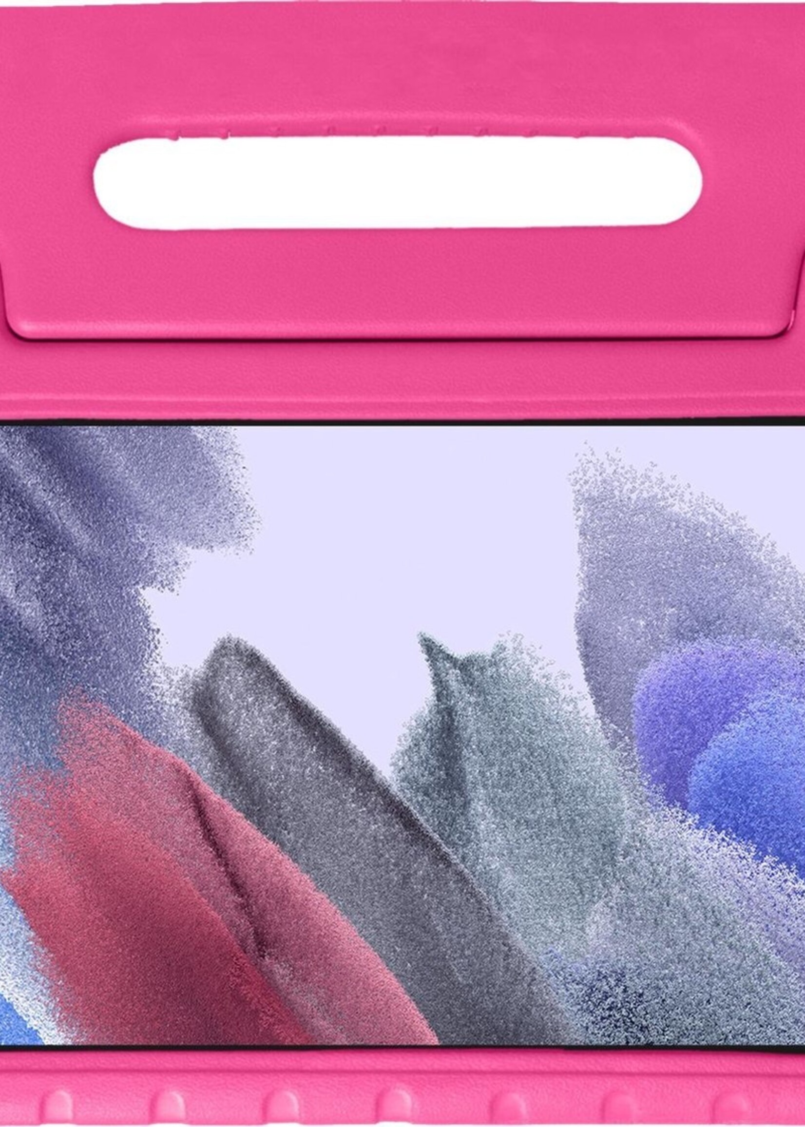 BTH Kinderhoes Geschikt voor Samsung Galaxy Tab A7 Lite Hoes Kinder Hoesje Kids Case Cover Kidsproof - Hoesje Geschikt voor Samsung Tab A7 Lite Hoesje Kinder Hoes - Roze