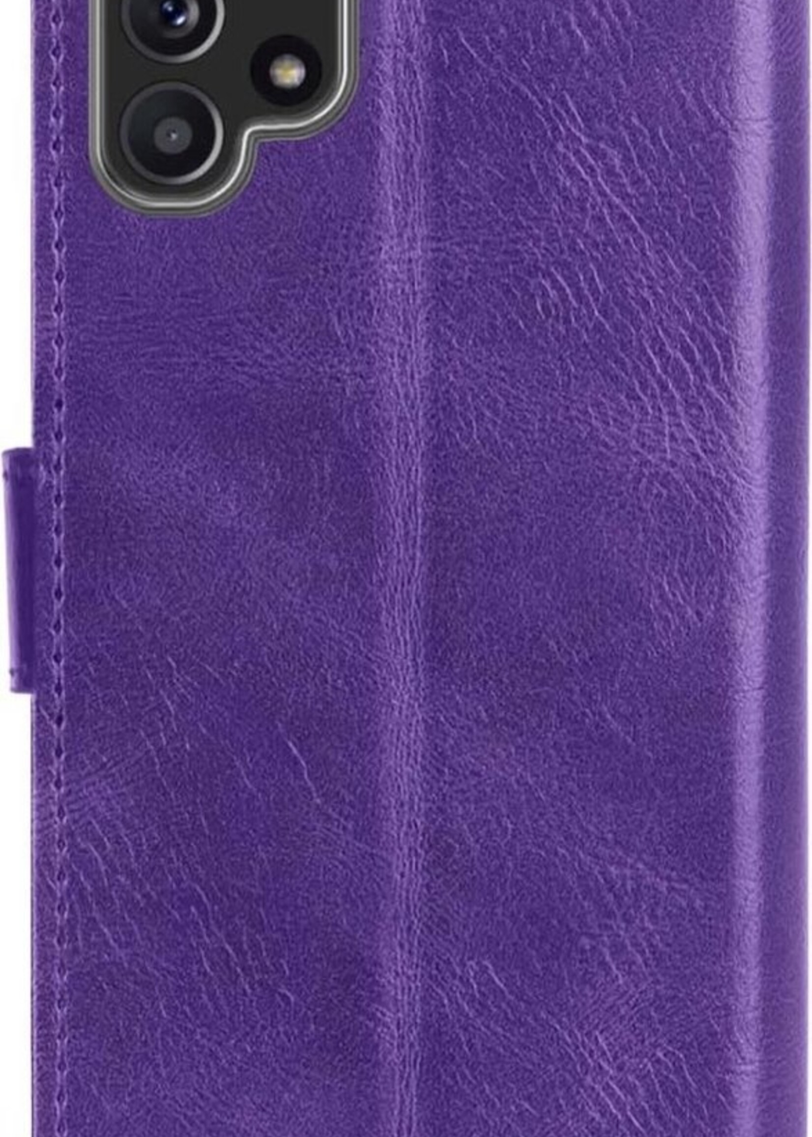 BTH Hoesje Geschikt voor Samsung A32 4G Hoesje Book Case Hoes Portemonnee Cover Walletcase - Hoes Geschikt voor Samsung Galaxy A32 4G Hoes Bookcase Hoesje - Paars