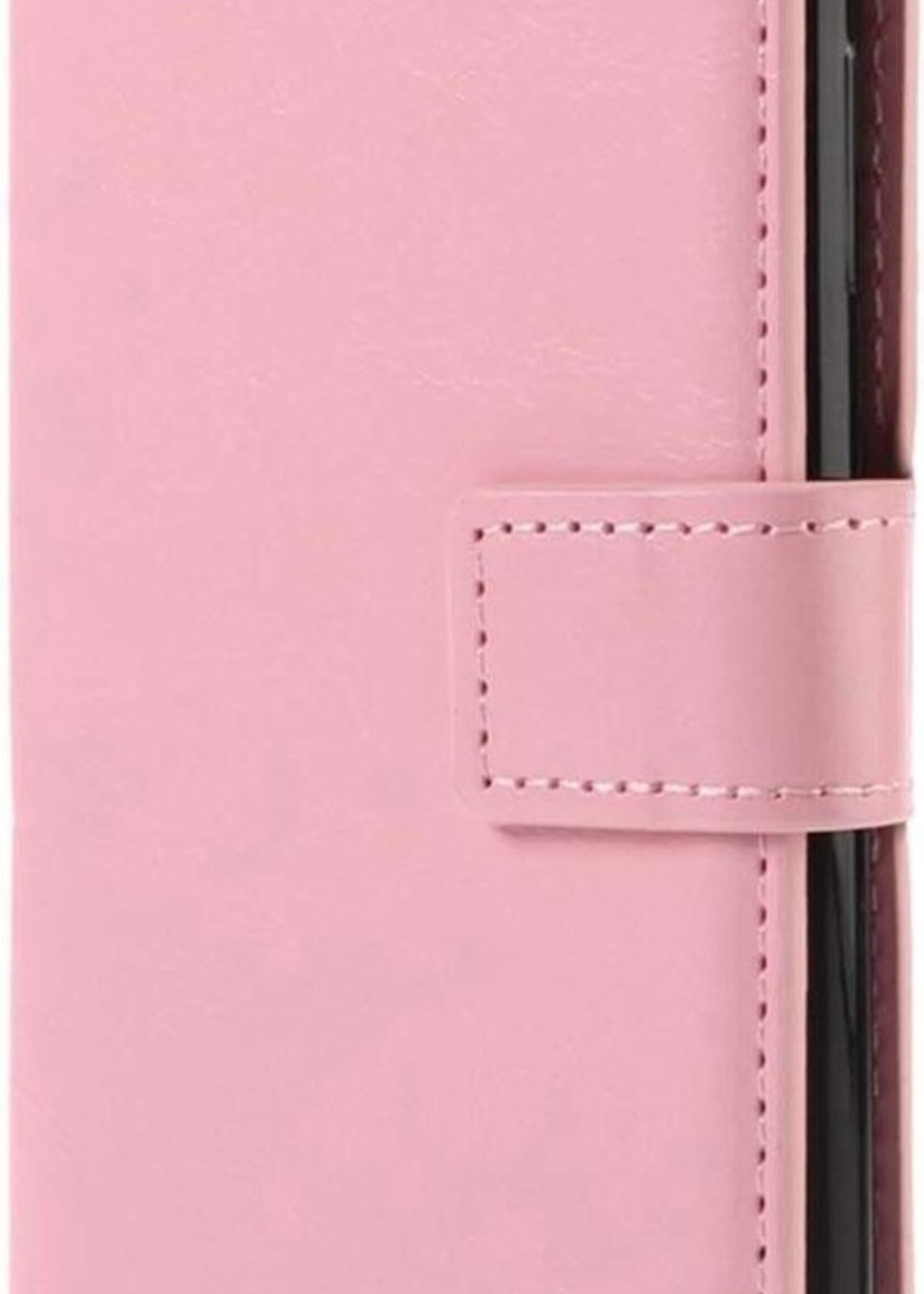 BTH Hoesje Geschikt voor Samsung A32 4G Hoesje Book Case Hoes Portemonnee Cover Walletcase Met 2x Screenprotector - Hoes Geschikt voor Samsung Galaxy A32 4G Hoes Bookcase Hoesje - Lichtroze