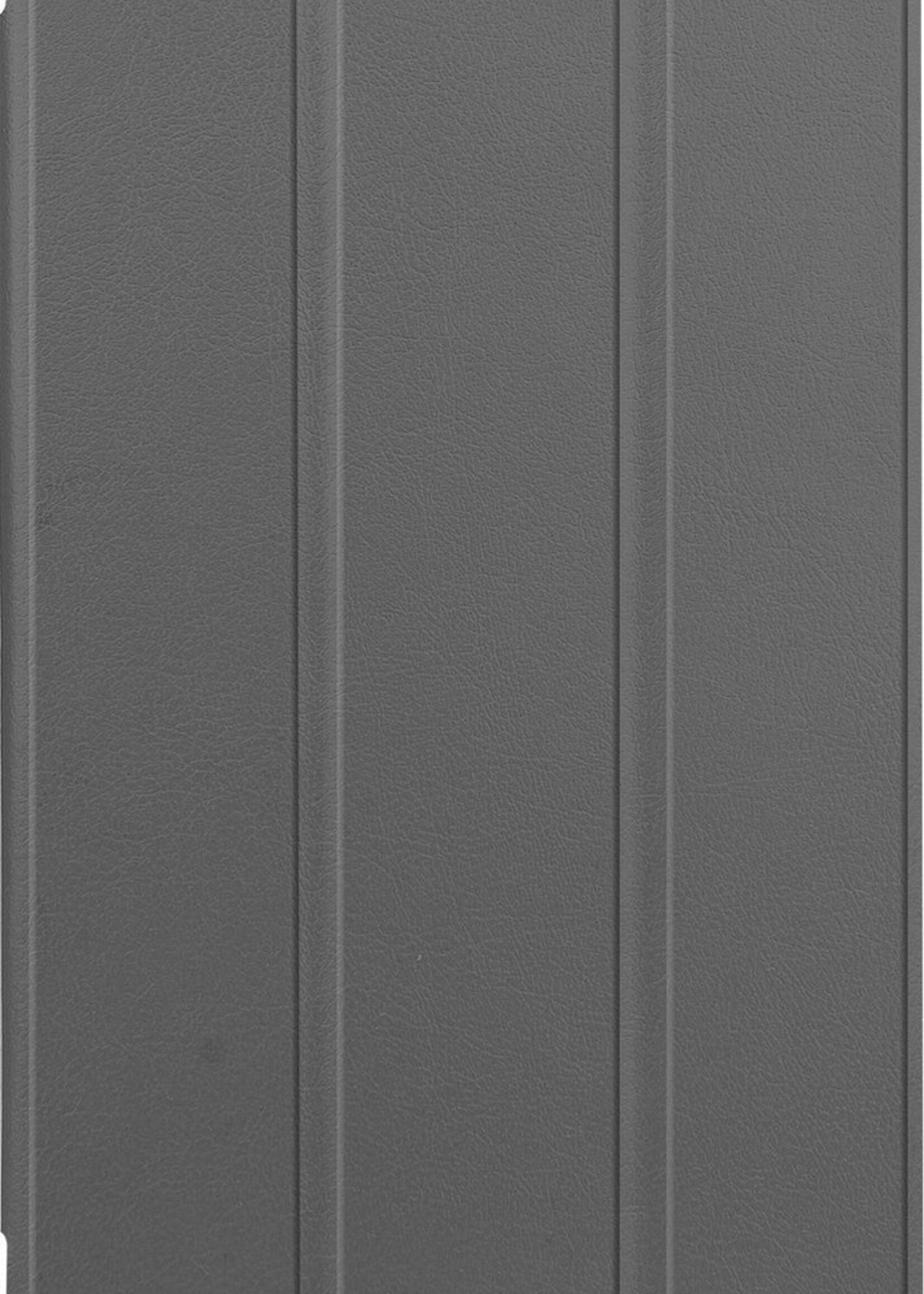 BTH Hoes Geschikt voor Samsung Galaxy Tab A7 Lite Hoes Book Case Hoesje Trifold Cover Met Screenprotector - Hoesje Geschikt voor Samsung Tab A7 Lite Hoesje Bookcase - Grijs