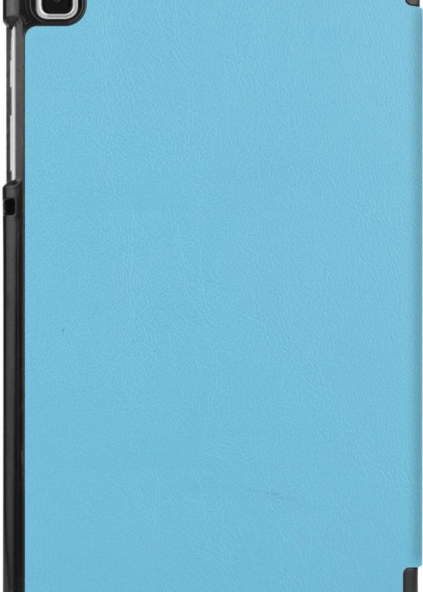 BTH Hoes Geschikt voor Samsung Galaxy Tab A7 Lite Hoes Book Case Hoesje Trifold Cover Met Screenprotector - Hoesje Geschikt voor Samsung Tab A7 Lite Hoesje Bookcase - Lichtblauw