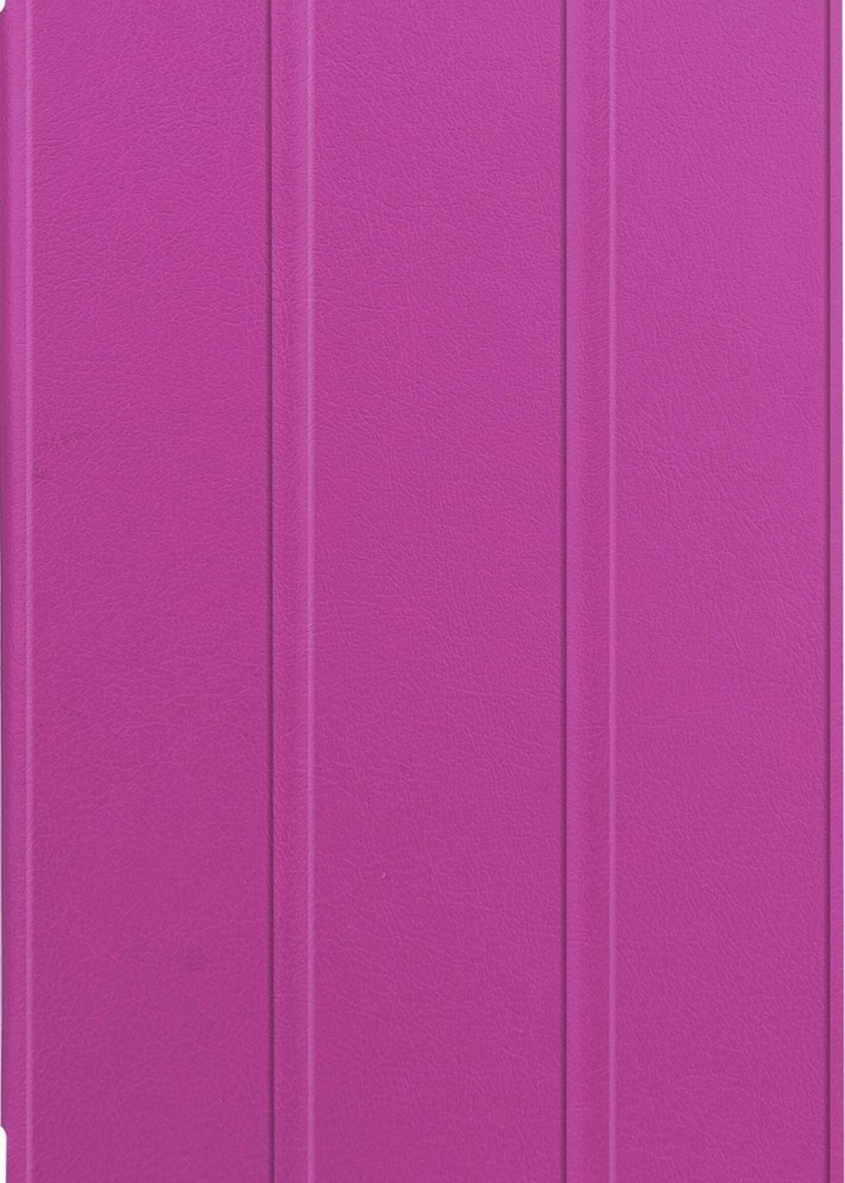 BTH Hoes Geschikt voor Samsung Galaxy Tab A7 Lite Hoes Book Case Hoesje Trifold Cover Met Screenprotector - Hoesje Geschikt voor Samsung Tab A7 Lite Hoesje Bookcase - Paars