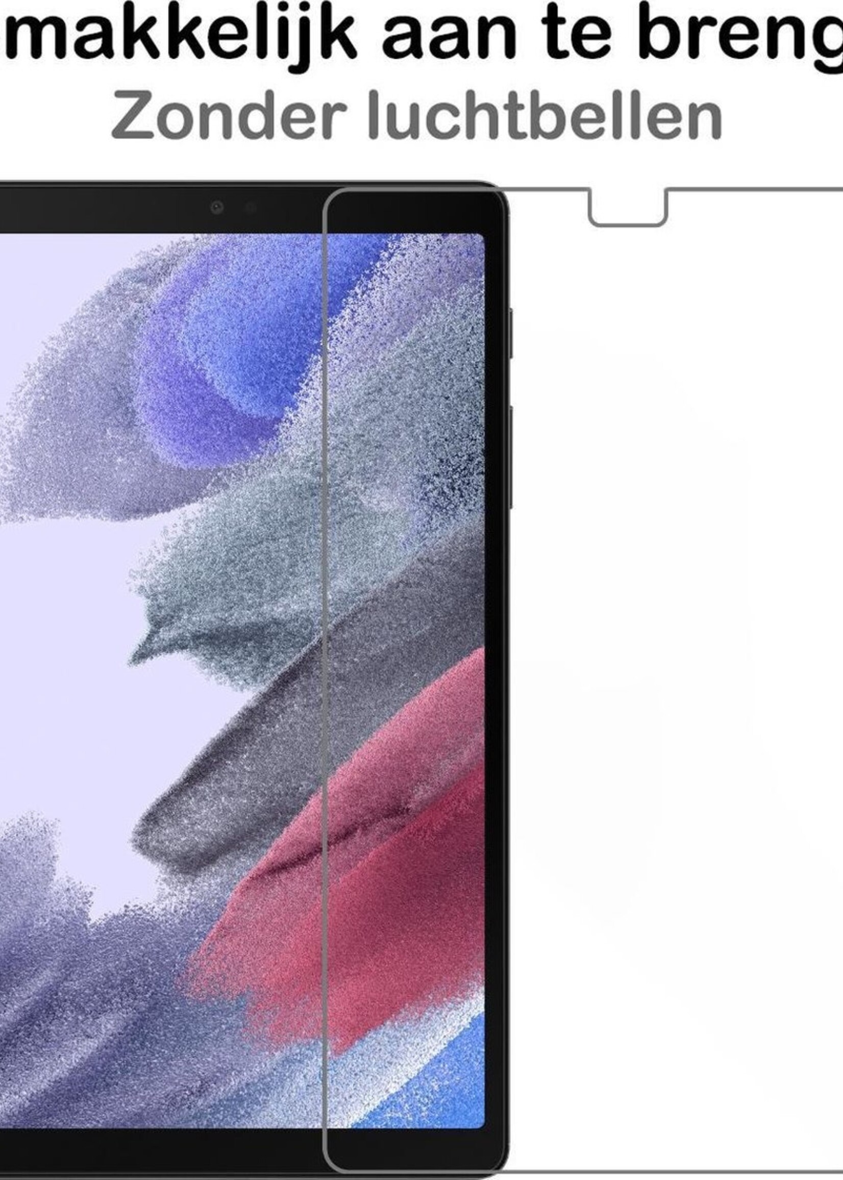 BTH Hoes Geschikt voor Samsung Galaxy Tab A7 Lite Hoes Book Case Hoesje Trifold Cover Met Screenprotector - Hoesje Geschikt voor Samsung Tab A7 Lite Hoesje Bookcase - Rood