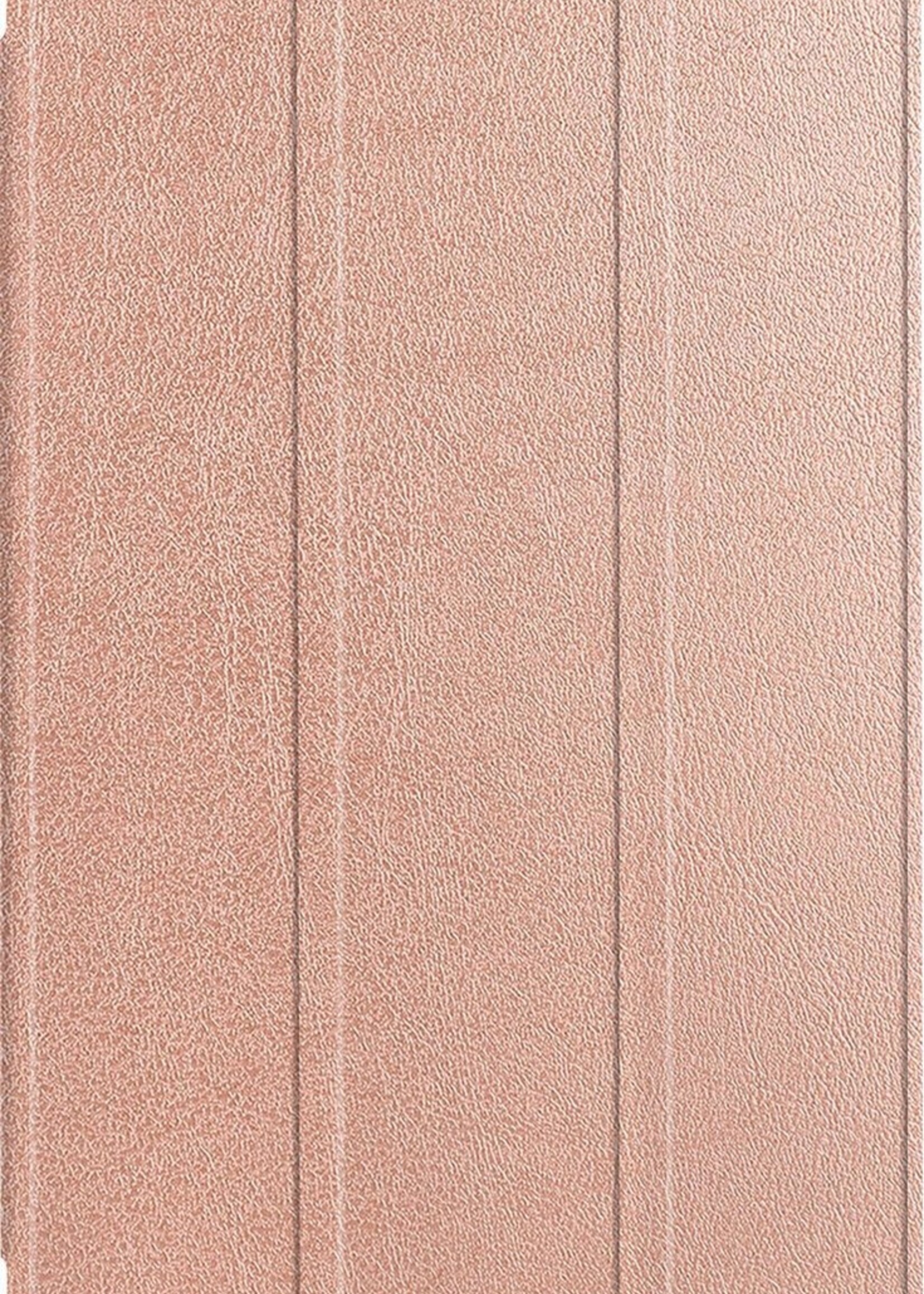 BTH Hoes Geschikt voor Samsung Galaxy Tab A7 Lite Hoes Book Case Hoesje Trifold Cover Met Screenprotector - Hoesje Geschikt voor Samsung Tab A7 Lite Hoesje Bookcase - Rosé goud
