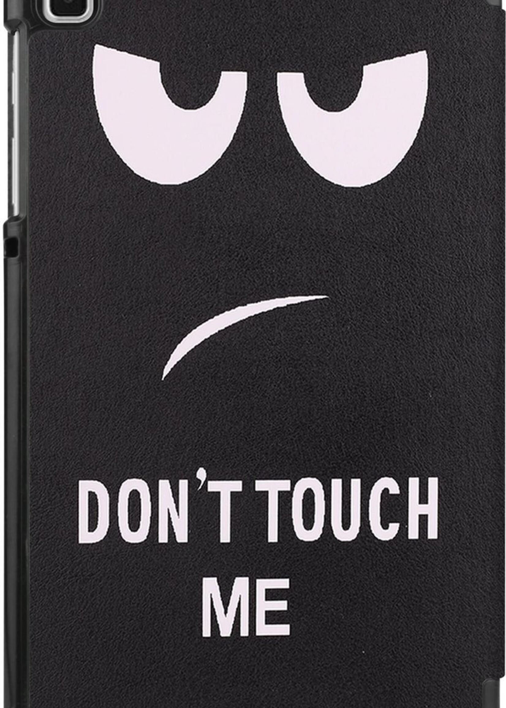 BTH Hoes Geschikt voor Samsung Galaxy Tab A7 Lite Hoes Book Case Hoesje Trifold Cover Met Screenprotector - Hoesje Geschikt voor Samsung Tab A7 Lite Hoesje Bookcase - Don't Touch Me