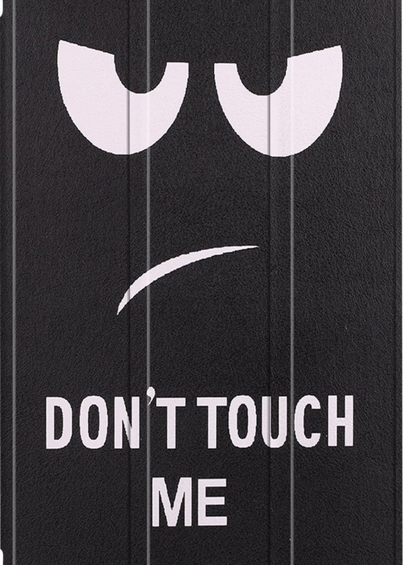 BTH Hoes Geschikt voor Samsung Galaxy Tab A7 Lite Hoes Book Case Hoesje Trifold Cover Met Screenprotector - Hoesje Geschikt voor Samsung Tab A7 Lite Hoesje Bookcase - Don't Touch Me