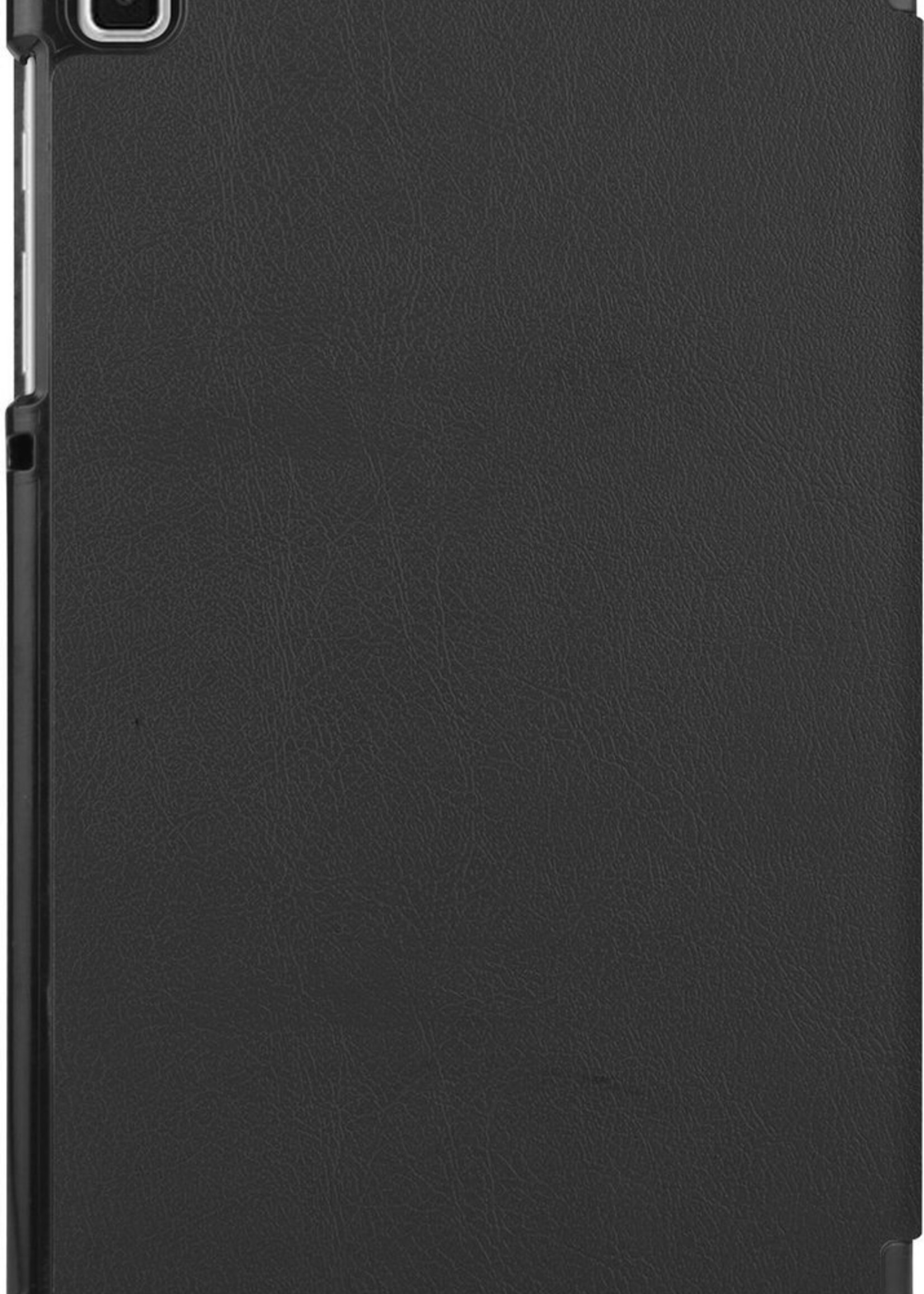 BTH Hoes Geschikt voor Samsung Galaxy Tab A7 Lite Hoes Book Case Hoesje Trifold Cover Met Screenprotector - Hoesje Geschikt voor Samsung Tab A7 Lite Hoesje Bookcase - Zwart