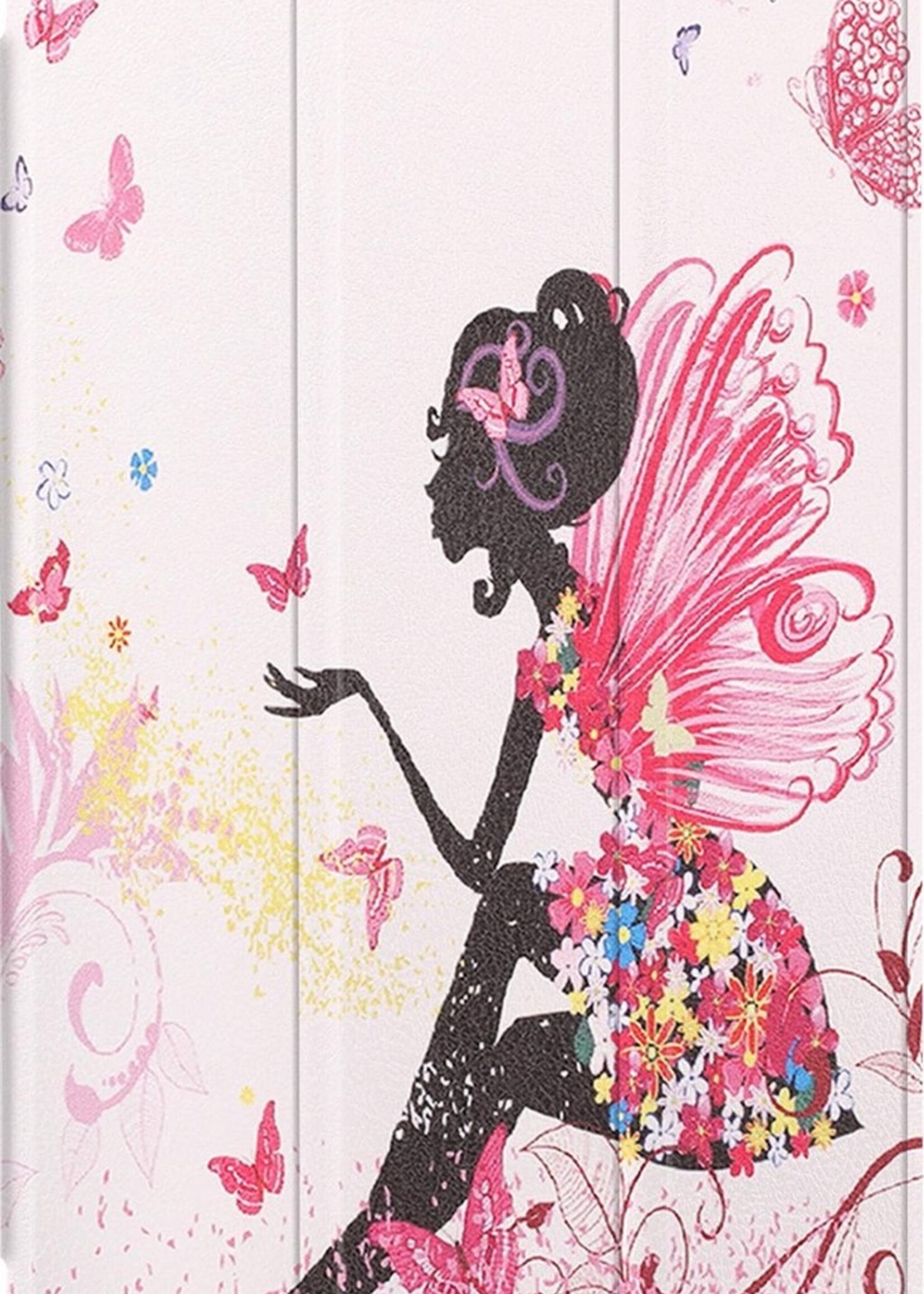 BTH Hoes Geschikt voor Samsung Galaxy Tab A7 Lite Hoes Book Case Hoesje Trifold Cover Met Screenprotector - Hoesje Geschikt voor Samsung Tab A7 Lite Hoesje Bookcase - Elfje