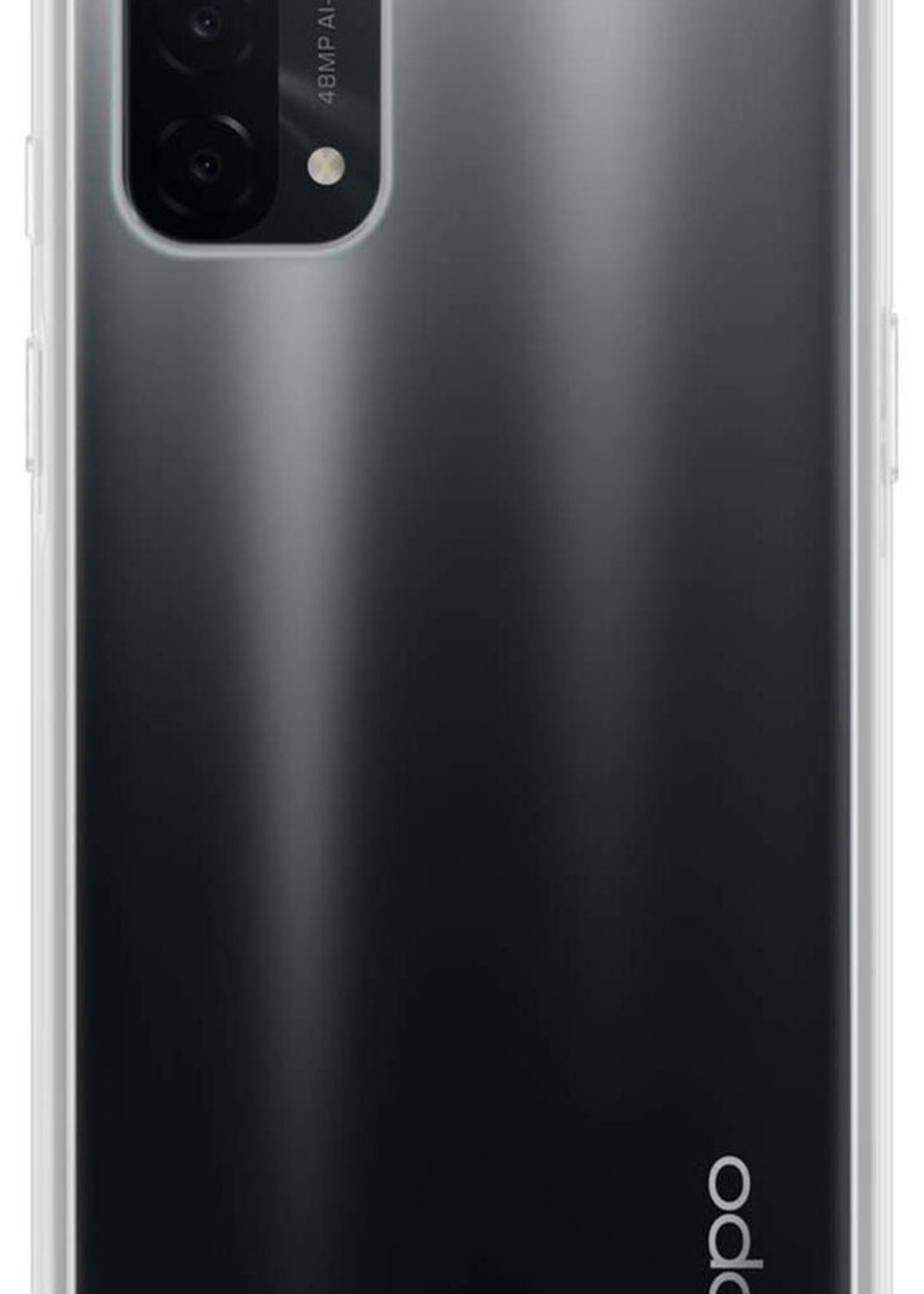 BTH Hoesje Geschikt voor OPPO A54 5G Hoesje Siliconen Shock Proof Case Hoes - Hoes Geschikt voor OPPO A54 5G Hoes Cover Case Shockproof - Transparant