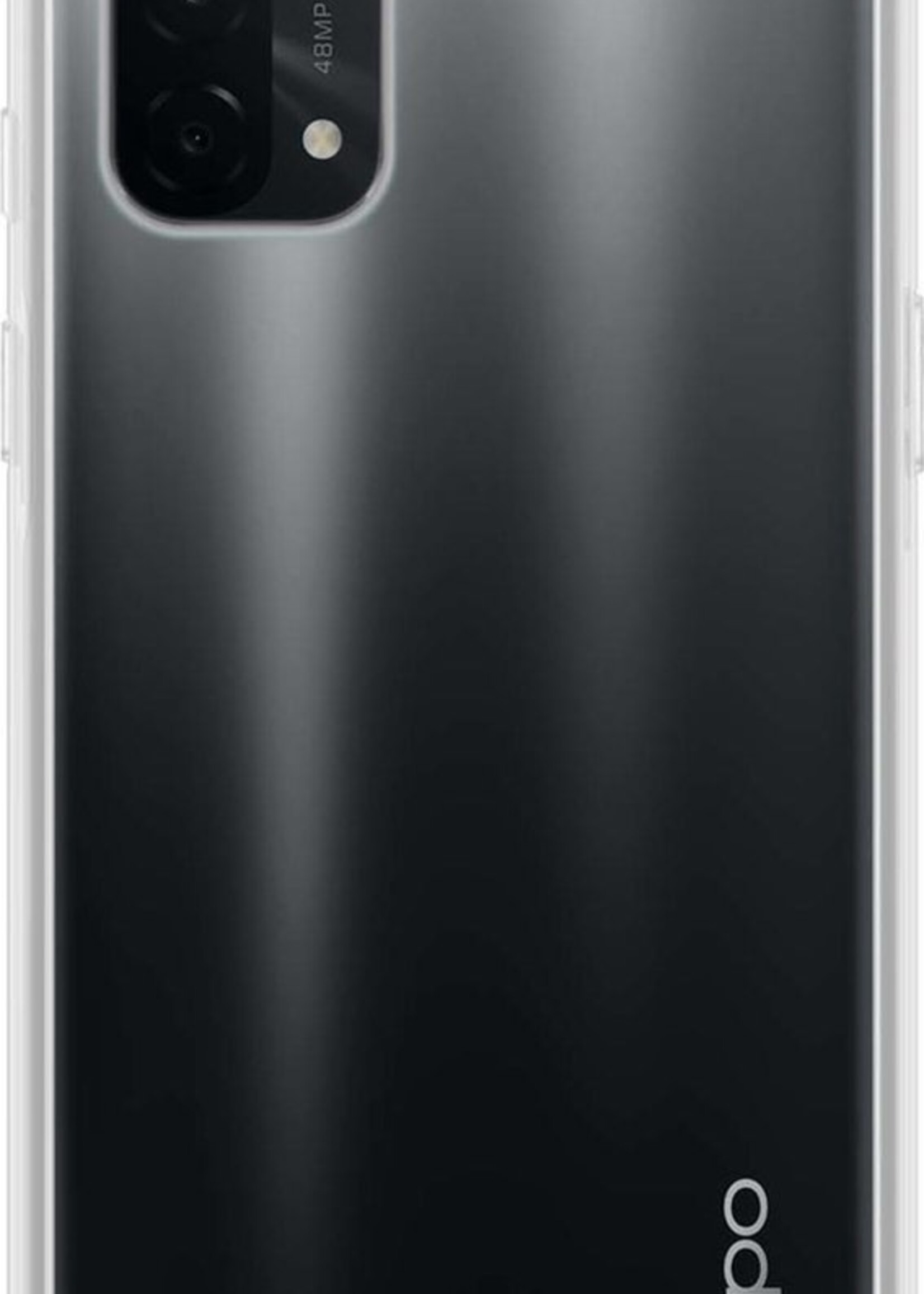 BTH Hoesje Geschikt voor OPPO A74 5G Hoesje Siliconen Case Hoes - Hoes Geschikt voor OPPO A74 5G Hoes Cover Case - Transparant