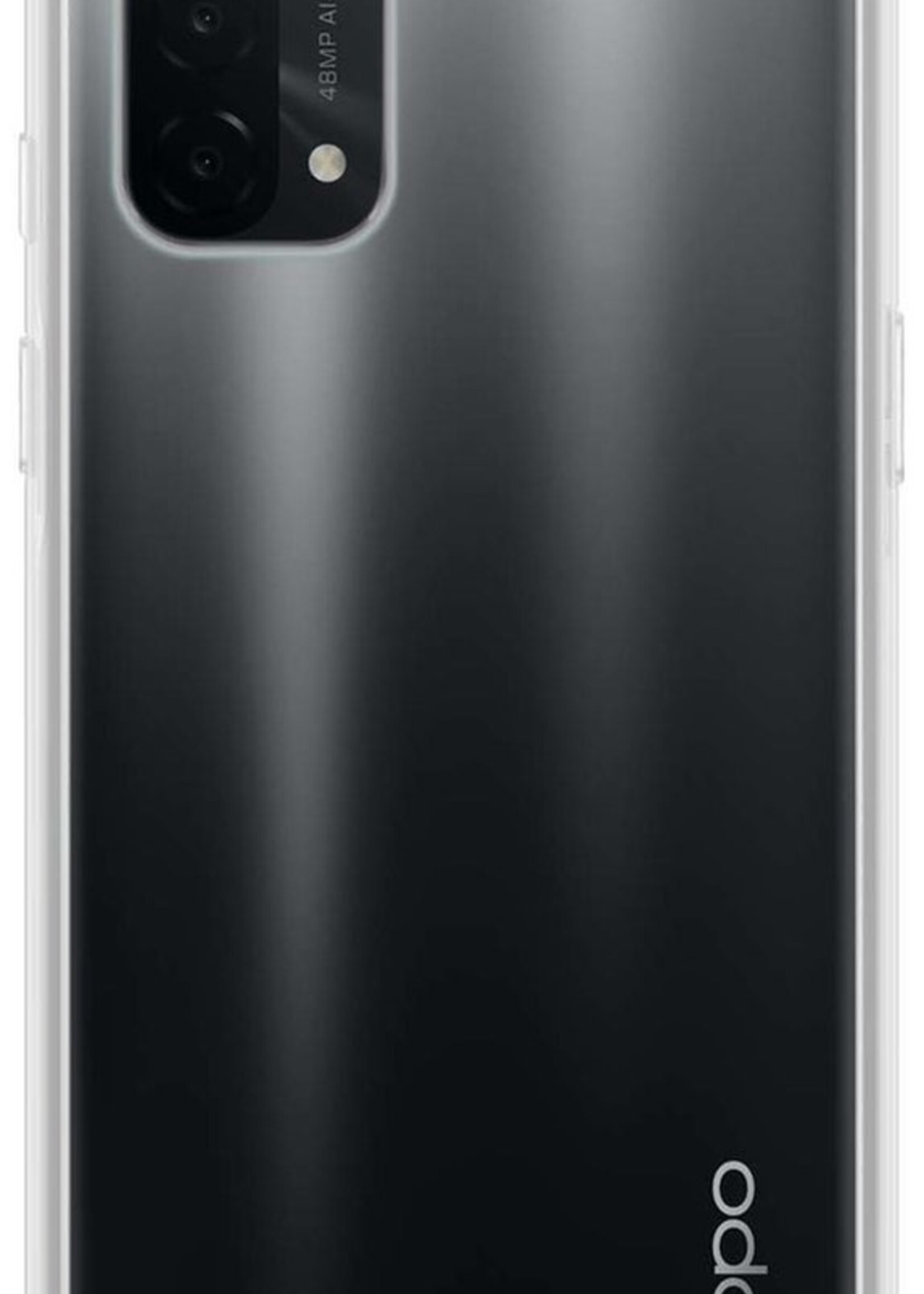 BTH Hoesje Geschikt voor OPPO A74 5G Hoesje Siliconen Shock Proof Case Hoes - Hoes Geschikt voor OPPO A74 5G Hoes Cover Case Shockproof - Transparant