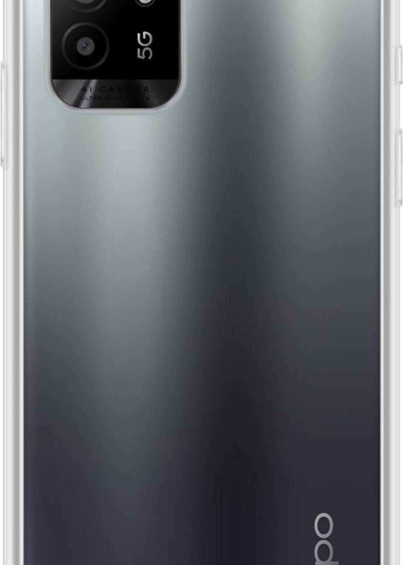 BTH Hoesje Geschikt voor OPPO A94 5G Hoesje Siliconen Case Hoes - Hoes Geschikt voor OPPO A94 5G Hoes Cover Case - Transparant - 2 PACK