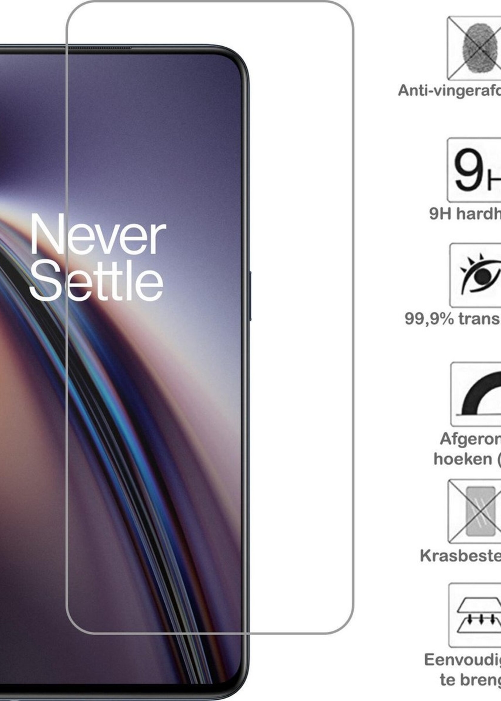 BTH Screenprotector Geschikt voor OnePlus Nord CE Screenprotector Glas Gehard Tempered Glass - Screenprotector Geschikt voor OnePlus Nord CE Screen Protector Screen Cover - 3 PACK