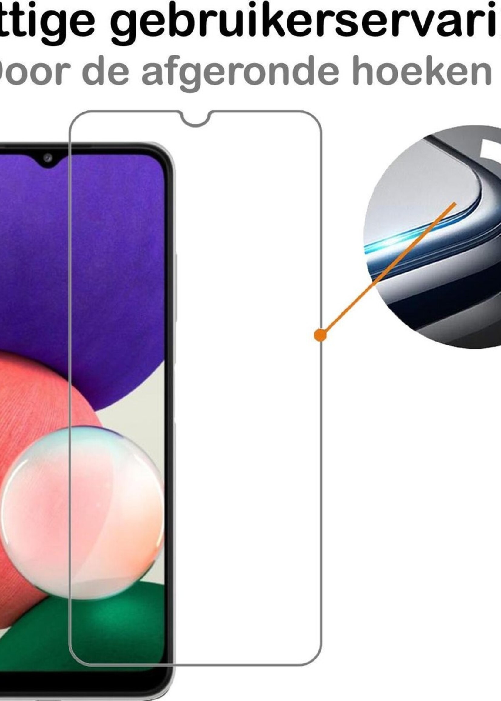 BTH Screenprotector Geschikt voor Samsung A22 5G Screenprotector Glas Gehard Tempered Glass - Screenprotector Geschikt voor Samsung Galaxy A22 5G Screen Protector Screen Cover - 3 PACK