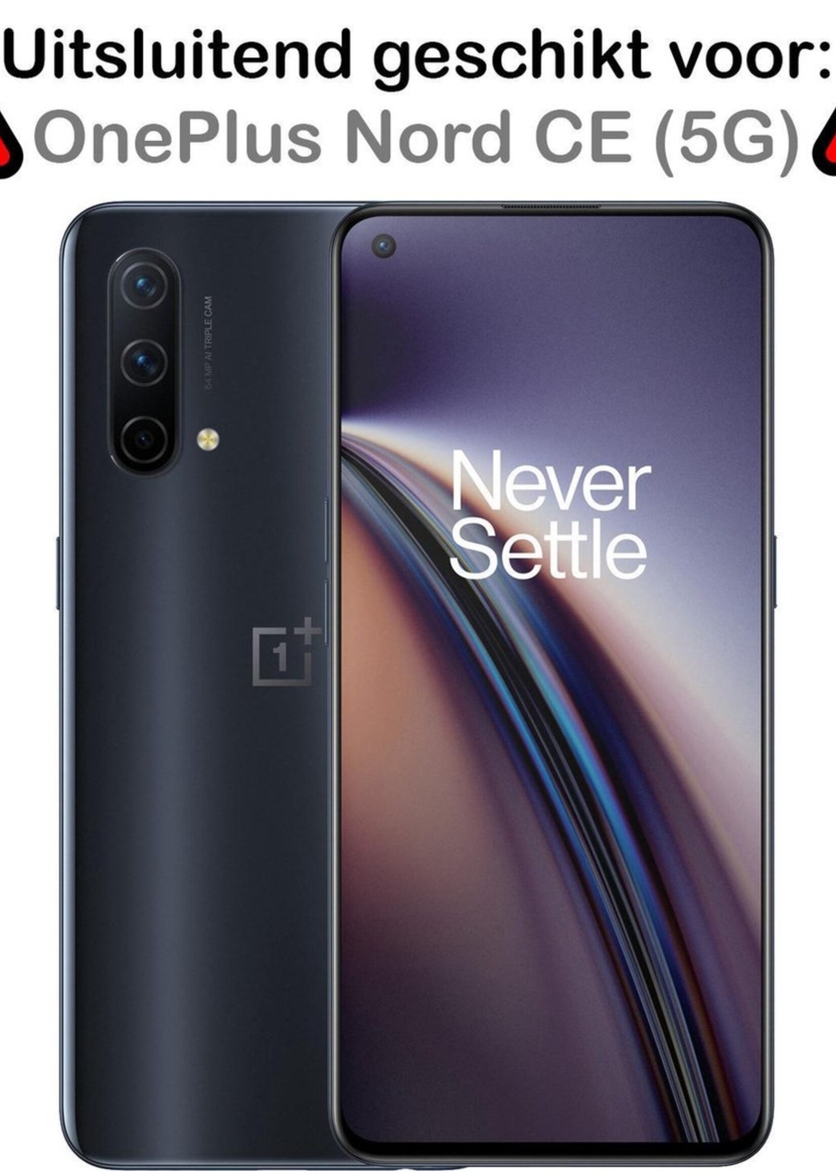 BTH Screenprotector Geschikt voor OnePlus Nord CE Screenprotector Glas Gehard Tempered Glass - Screenprotector Geschikt voor OnePlus Nord CE Screen Protector Screen Cover - 3 PACK