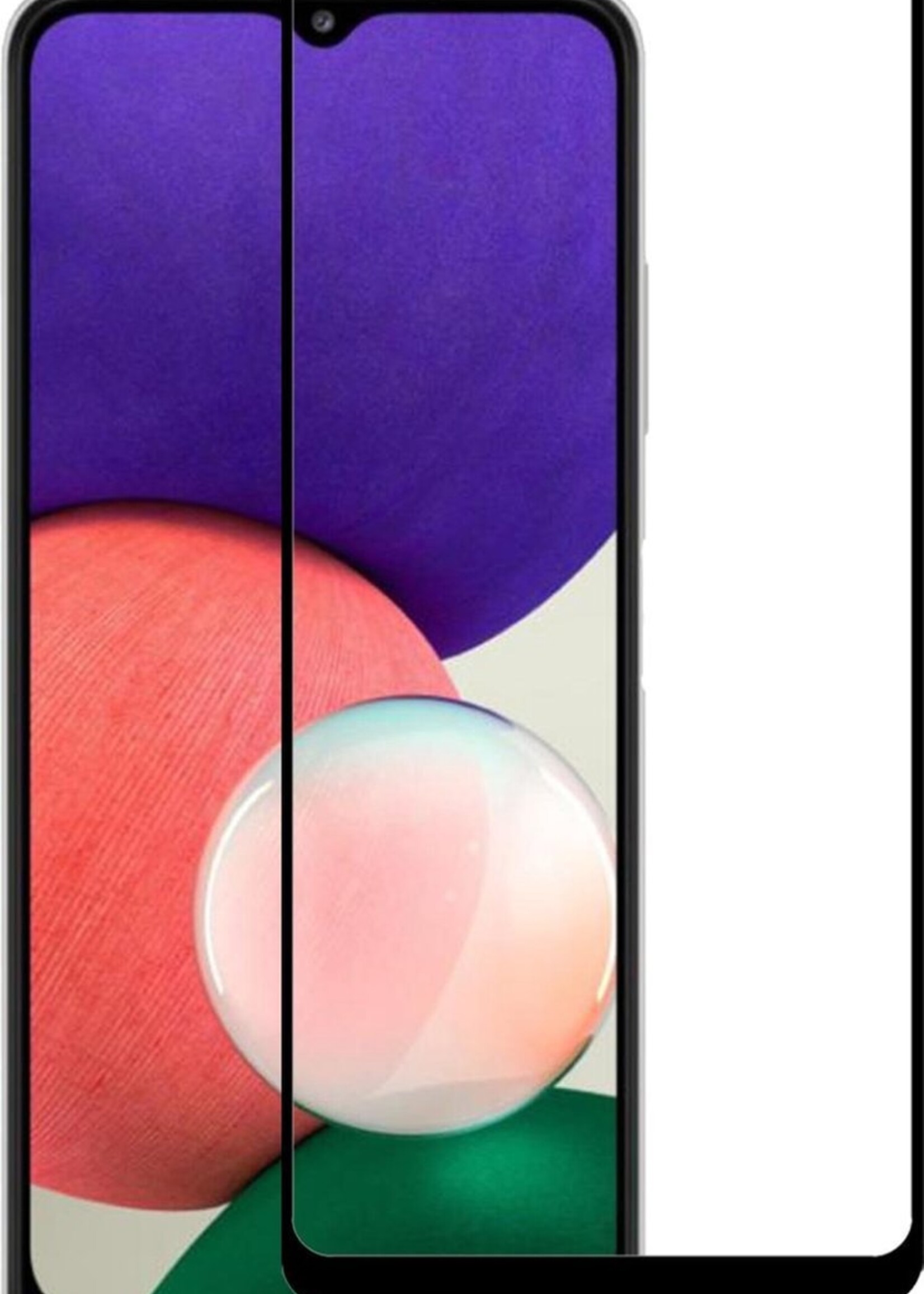 BTH Screenprotector Geschikt voor Samsung A22 5G Screenprotector Glas Gehard Tempered Glass Full Cover - Screenprotector Geschikt voor Samsung Galaxy A22 5G Screen Protector Screen Cover