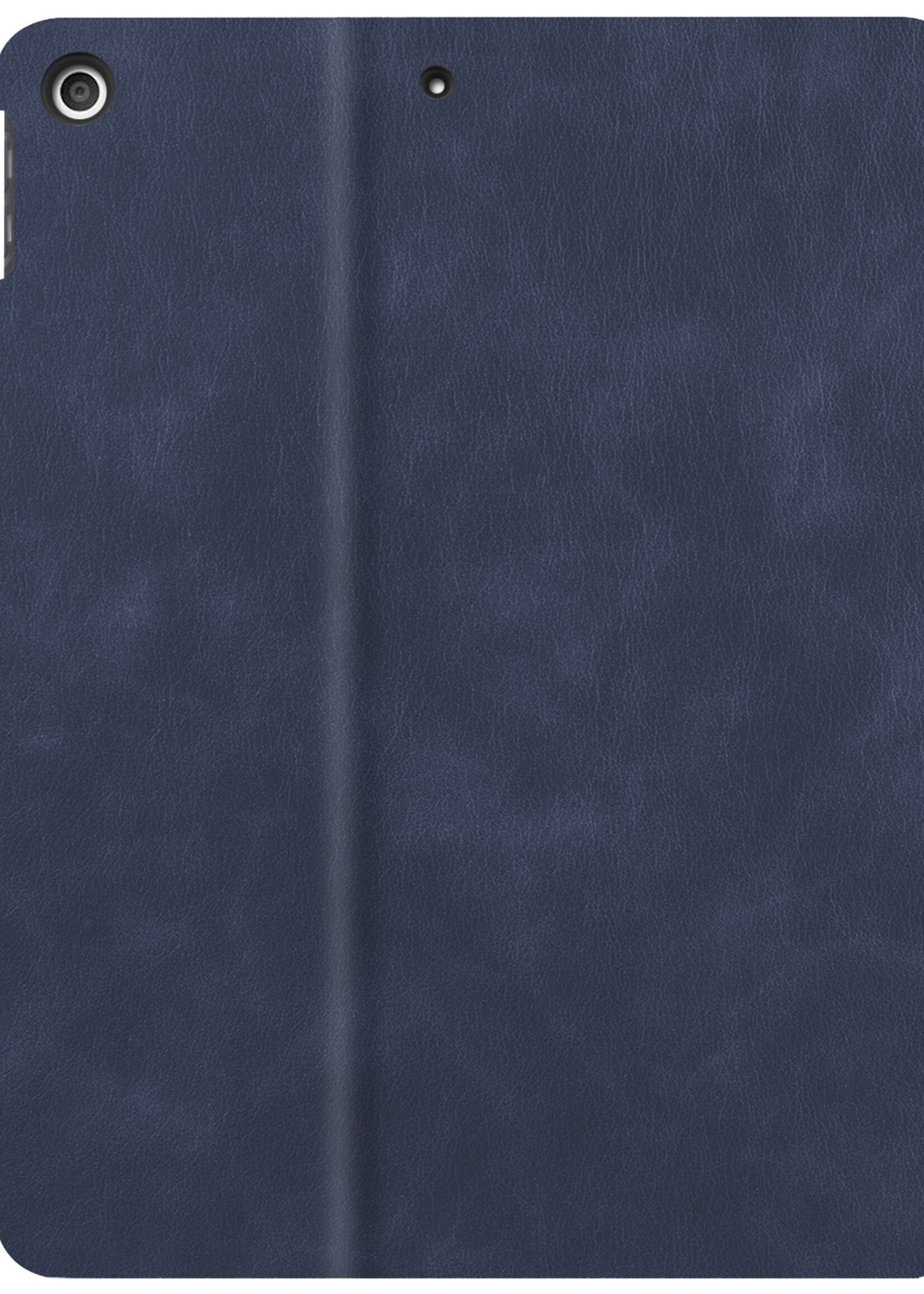 BTH iPad 10.2 2021 Hoesje Book Case Luxe Cover Hoes Met Uitsparing Apple Pencil - iPad 10.2 2021 Hoes Bookcase - Donkerblauw