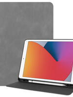 BTH BTH Luxe Lederen iPad 10.2 2021 Hoes - Grijs