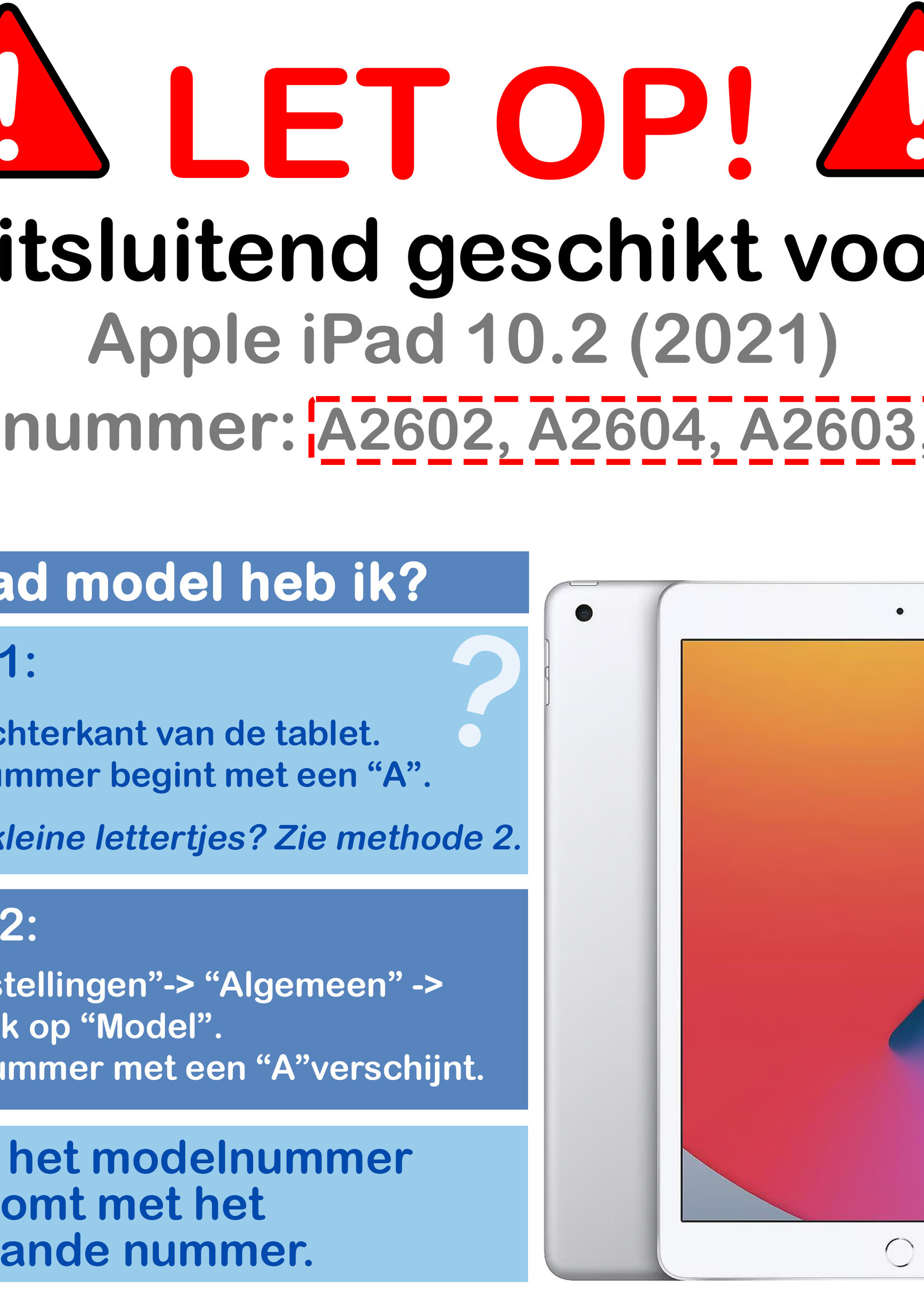 BTH iPad 10.2 2021 Hoesje Book Case Luxe Cover Hoes Met Uitsparing Apple Pencil - iPad 10.2 2021 Hoes Bookcase - Grijs