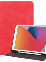 BTH BTH Luxe Lederen iPad 10.2 2021 Hoes - Rood