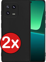 BTH BTH Xiaomi 13 Hoesje Siliconen - Zwart - 2 PACK