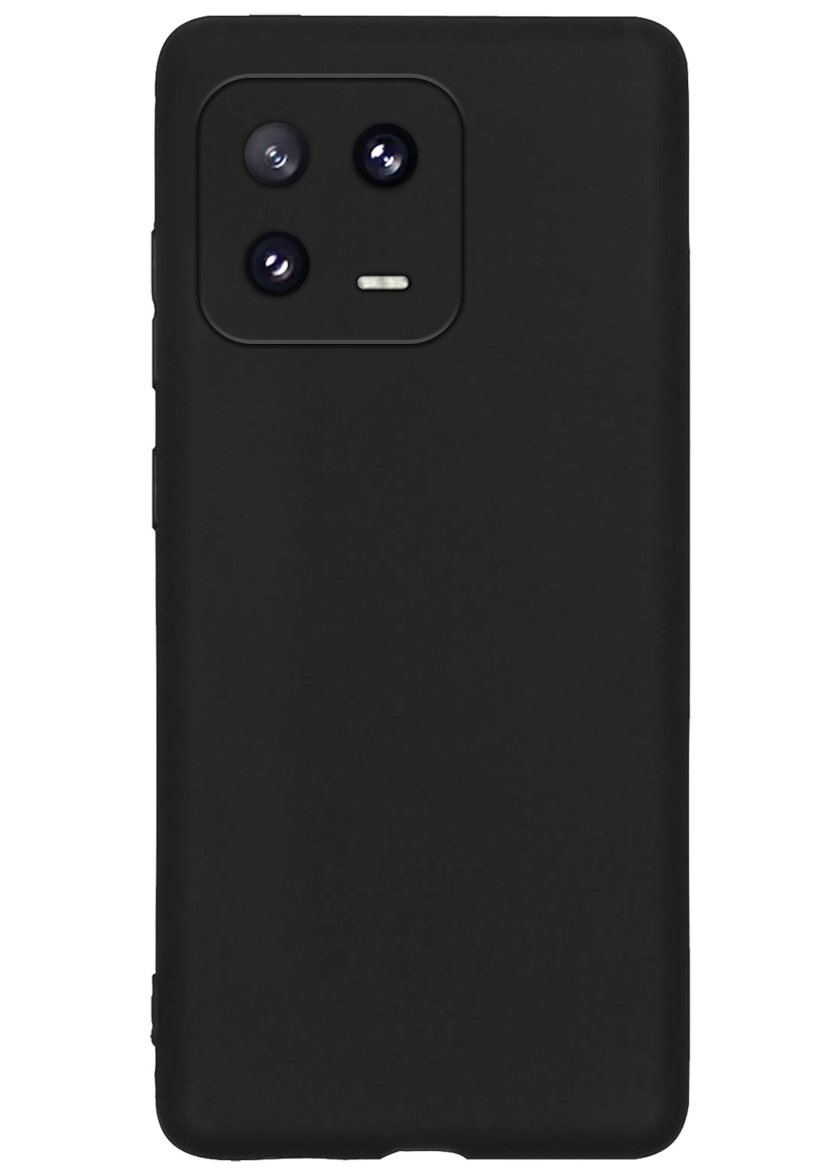 BTH Hoesje Geschikt voor Xiaomi 13 Hoesje Siliconen Case Hoes Met Screenprotector - Hoes Geschikt voor Xiaomi 13 Hoes Cover Case - Zwart