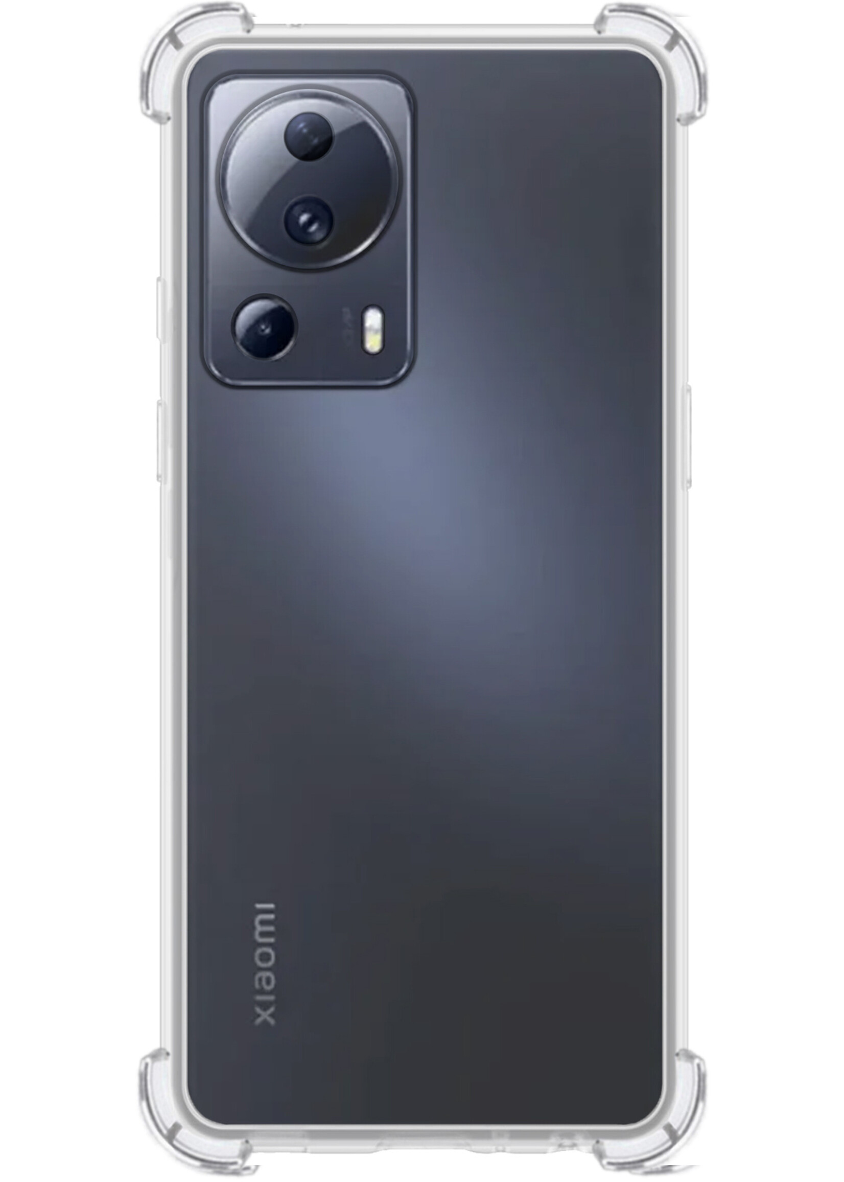 BTH Xiaomi 13 Lite Hoesje Siliconen Shock Proof Case Hoes - Xiaomi 13 Lite Hoes Cover Case Shockproof - Transparant