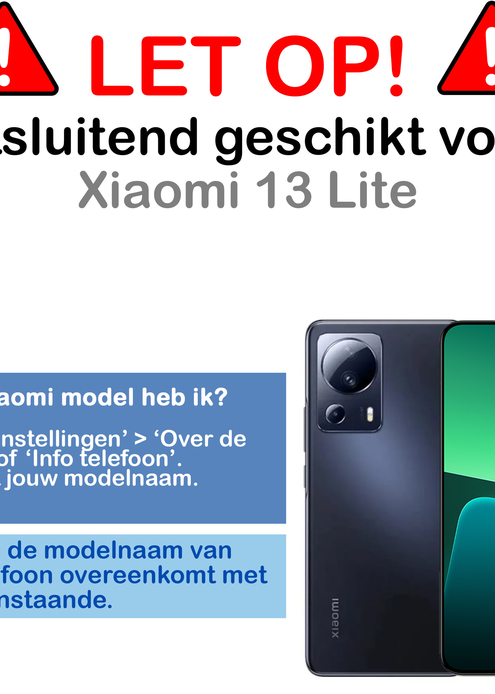 BTH Xiaomi 13 Lite Hoesje Siliconen Shock Proof Case Hoes - Xiaomi 13 Lite Hoes Cover Case Shockproof - Transparant