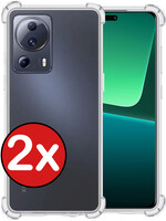 BTH BTH Xiaomi 13 Lite Hoesje Shockproof - Transparant - 2 PACK