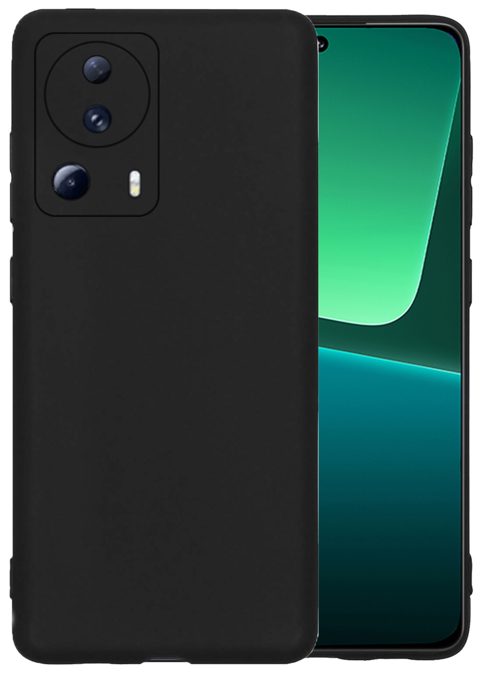 BTH Xiaomi 13 Lite Hoesje Siliconen Case Cover - Xiaomi 13 Lite Hoesje Cover Hoes Siliconen - Zwart