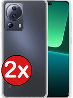 BTH BTH Xiaomi 13 Lite Hoesje Siliconen - Transparant - 2 PACK