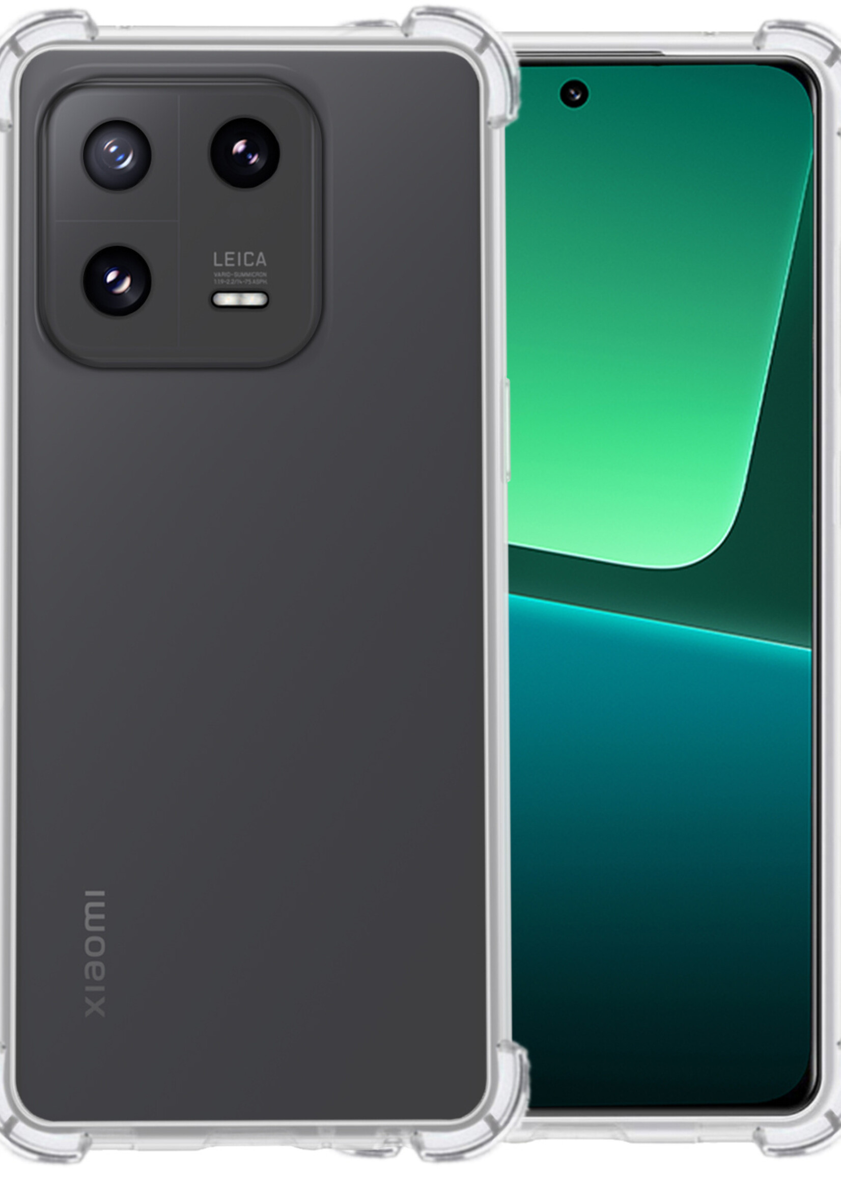 BTH Xiaomi 13 Pro Hoesje Siliconen Shock Proof Case Hoes - Xiaomi 13 Pro Hoes Cover Case Shockproof - Transparant