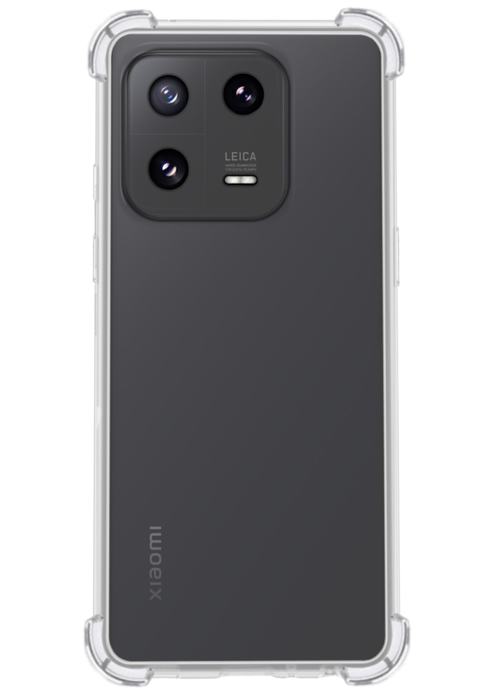 BTH Hoesje Geschikt voor Xiaomi 13 Pro Hoesje Siliconen Shock Proof Case Hoes Met Screenprotector - Hoes Geschikt voor Xiaomi 13 Pro Hoes Cover Case Shockproof - Transparant