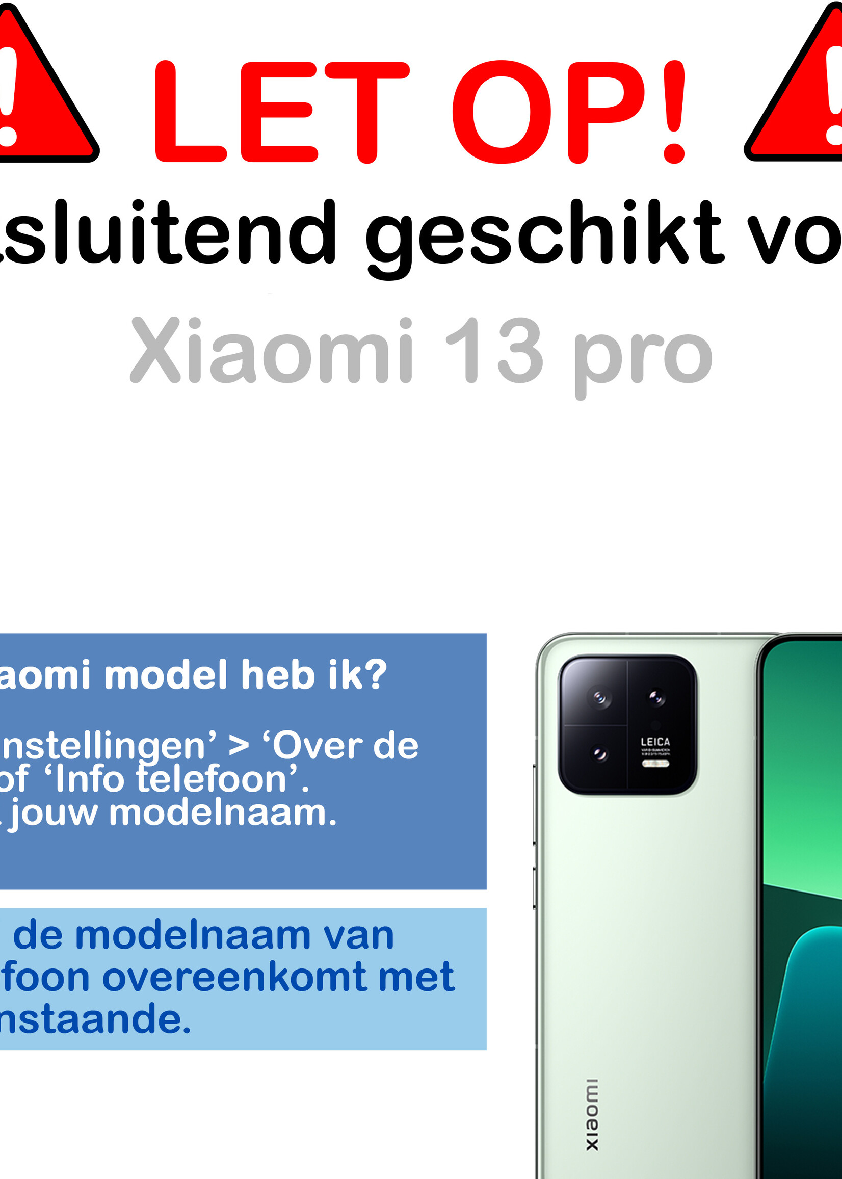 BTH Hoesje Geschikt voor Xiaomi 13 Pro Hoesje Siliconen Shock Proof Case Hoes Met Screenprotector - Hoes Geschikt voor Xiaomi 13 Pro Hoes Cover Case Shockproof - Transparant