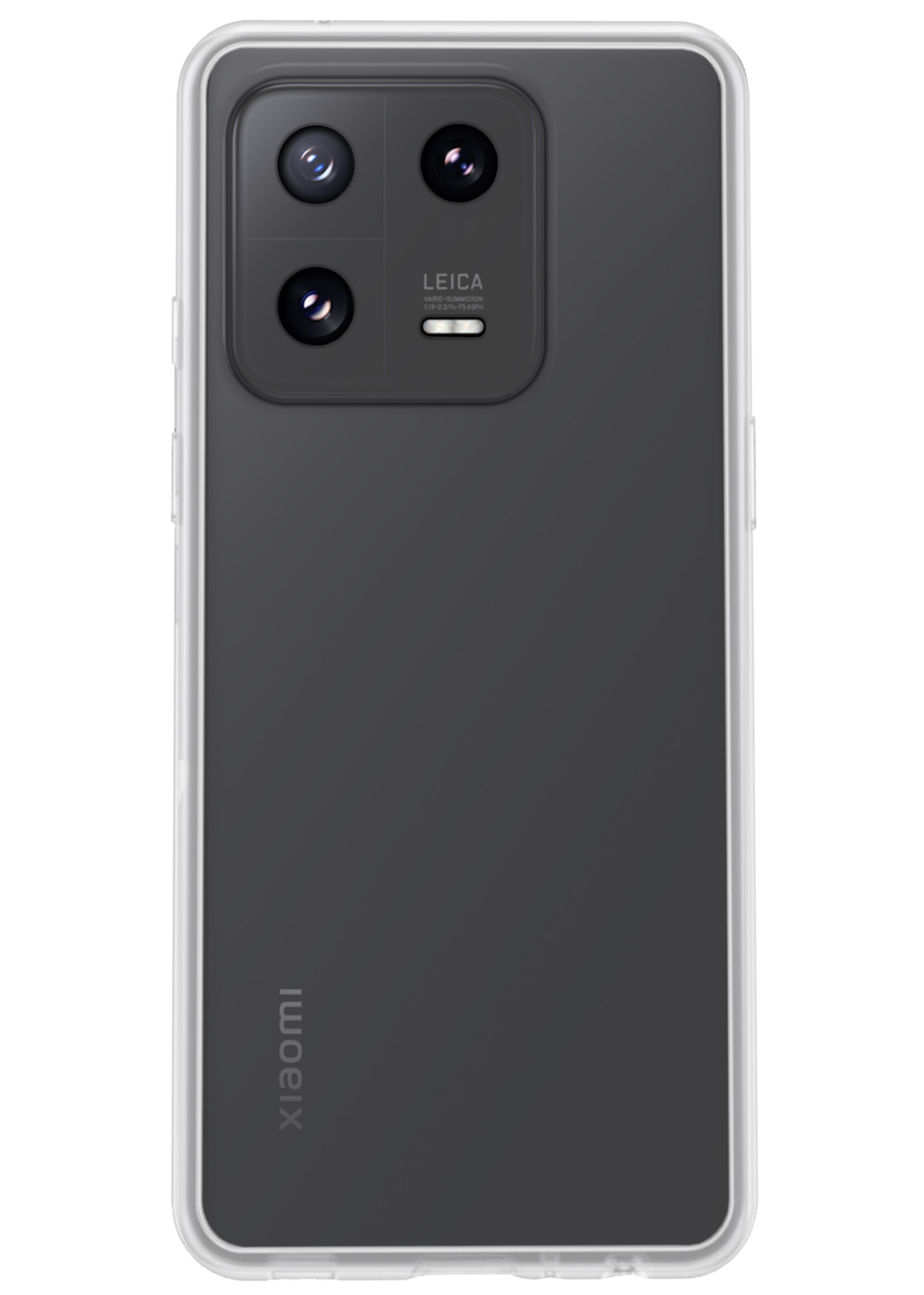 BTH Hoesje Geschikt voor Xiaomi 13 Pro Hoesje Siliconen Case Hoes Met Screenprotector - Hoes Geschikt voor Xiaomi 13 Pro Hoes Cover Case - Transparant