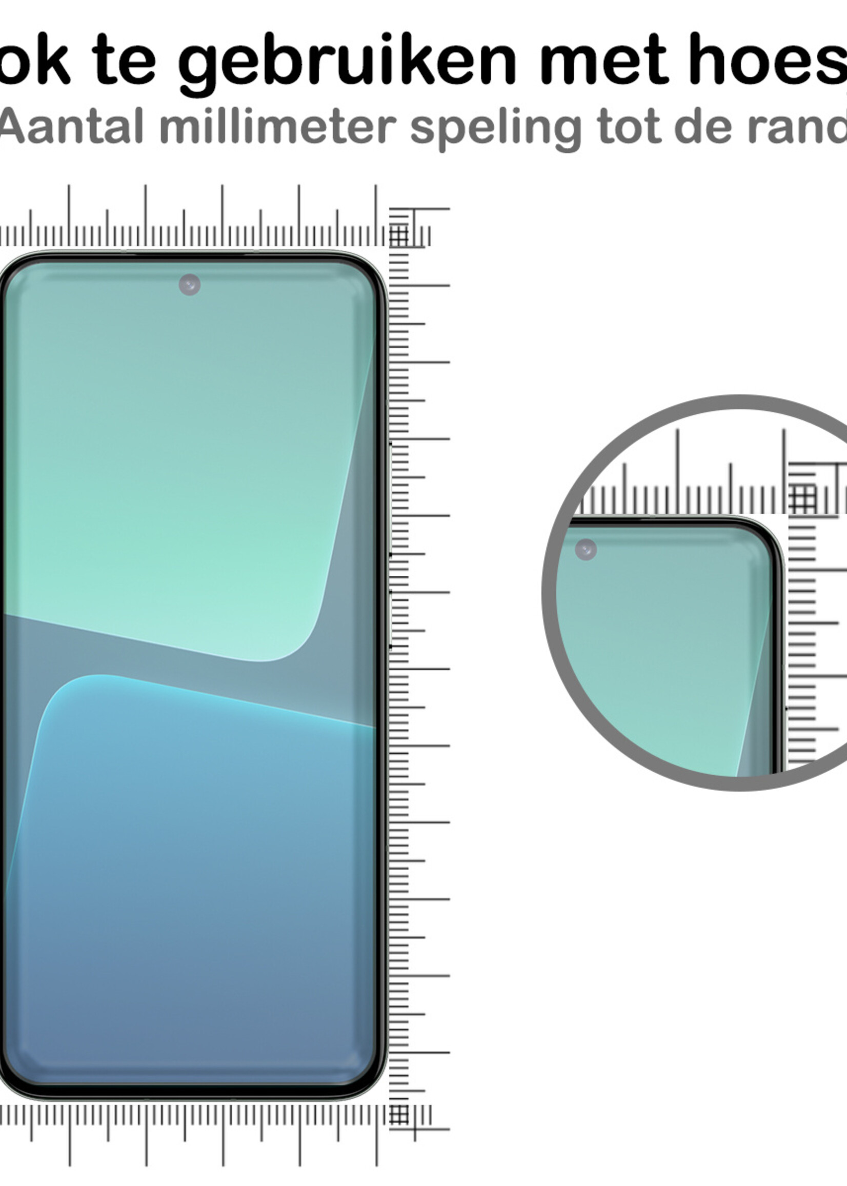 BTH Screenprotector Geschikt voor Xiaomi 13 Screenprotector Glas Gehard Tempered Glass - Screenprotector Geschikt voor Xiaomi 13 Screen Protector Screen Cover - 2 PACK