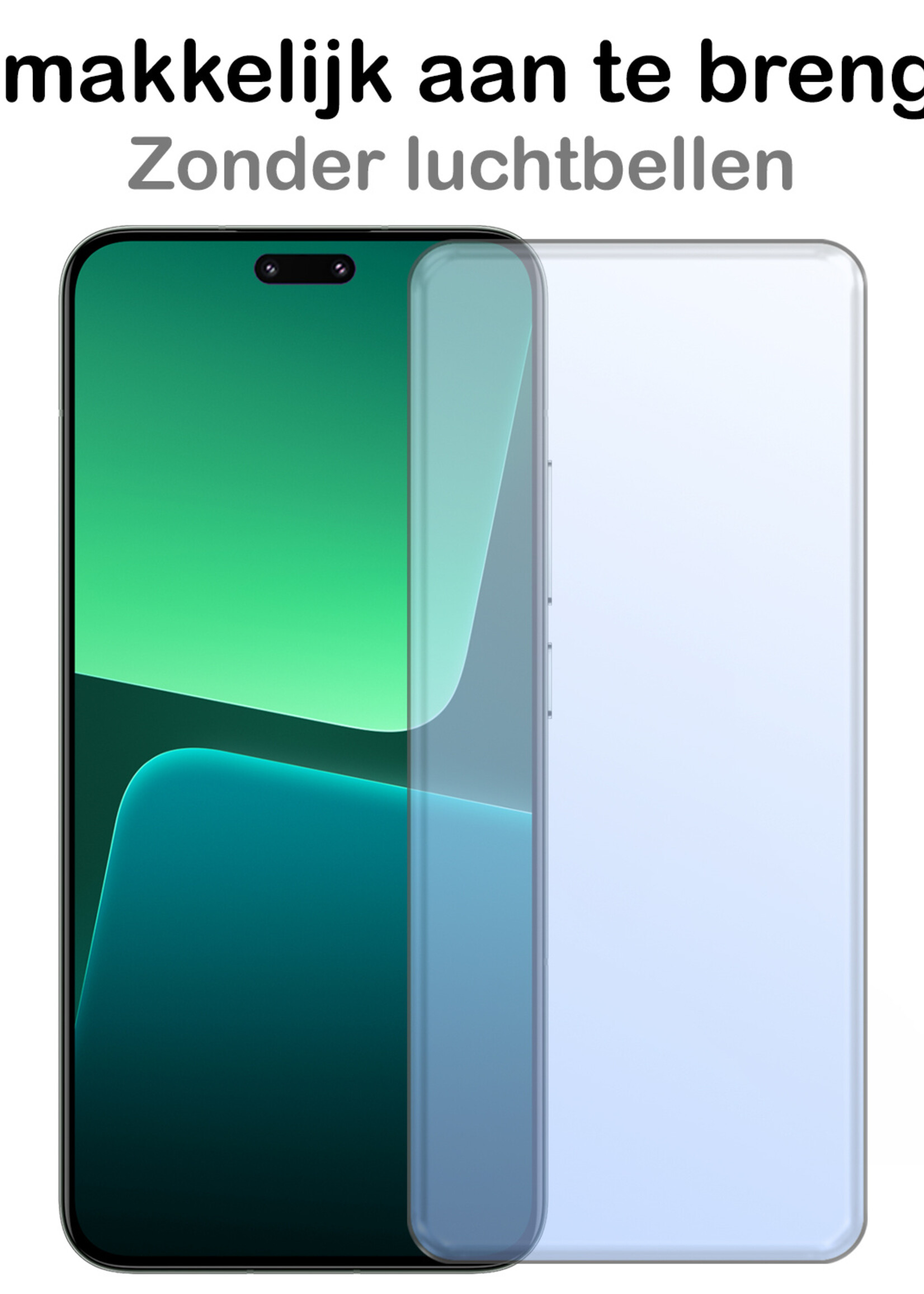BTH Hoesje Geschikt voor Xiaomi 13 Lite Hoesje Siliconen Case Hoes Met Screenprotector - Hoes Geschikt voor Xiaomi 13 Lite Hoes Cover Case - Transparant