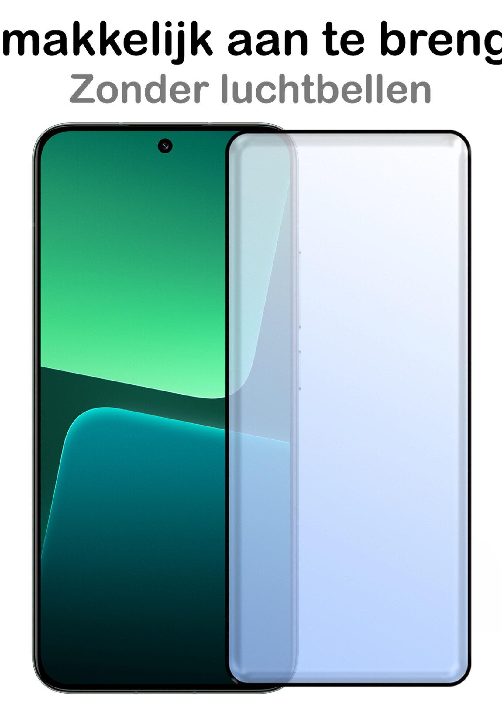 BTH Hoesje Geschikt voor Xiaomi 13 Pro Hoesje Siliconen Shock Proof Case Hoes Met Screenprotector - Hoes Geschikt voor Xiaomi 13 Pro Hoes Cover Case Shockproof - Transparant