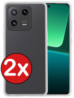 BTH BTH Xiaomi 13 Pro Hoesje Siliconen - Transparant - 2 PACK