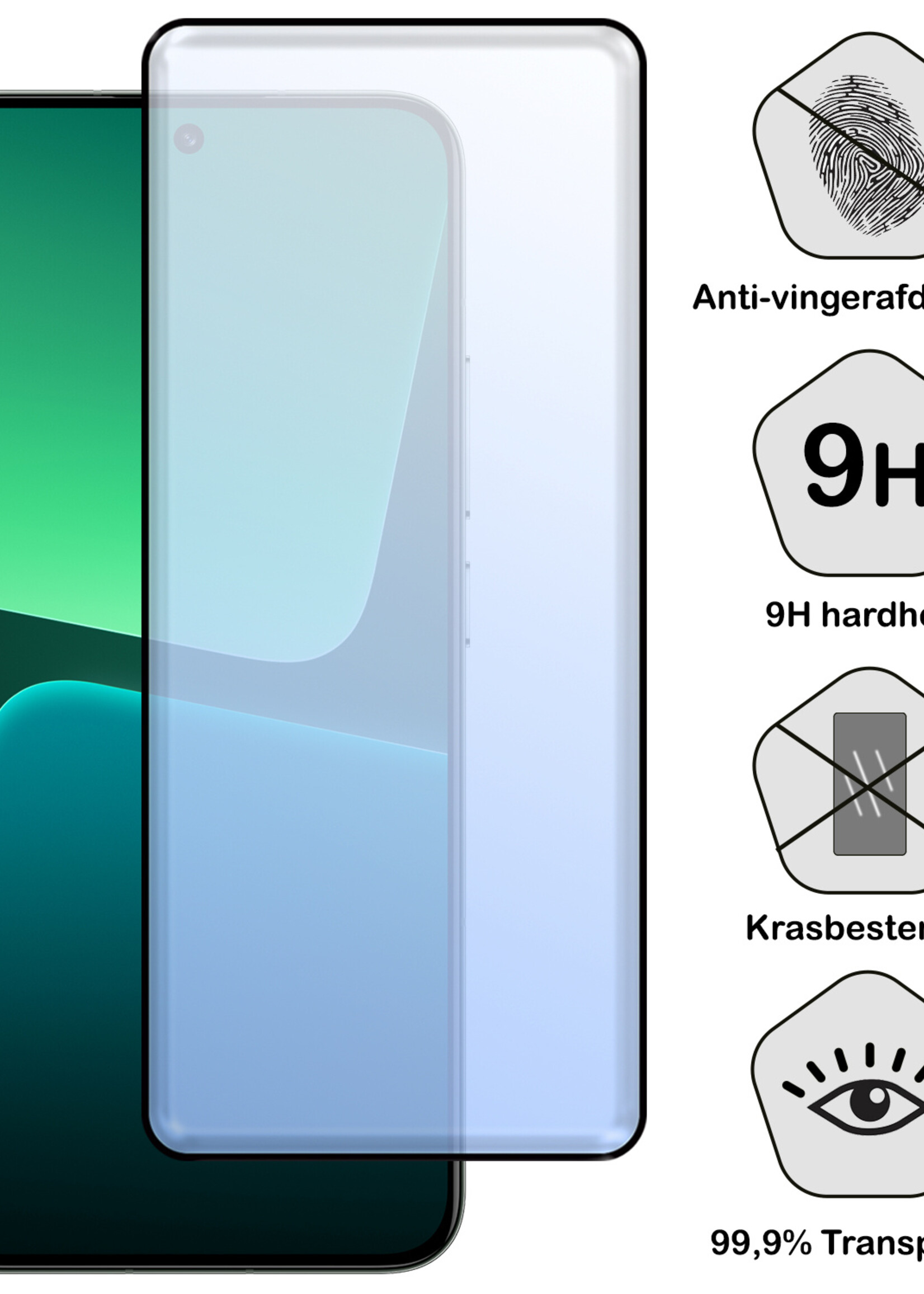 BTH Hoesje Geschikt voor Xiaomi 13 Pro Hoesje Siliconen Case Hoes Met Screenprotector - Hoes Geschikt voor Xiaomi 13 Pro Hoes Cover Case - Transparant