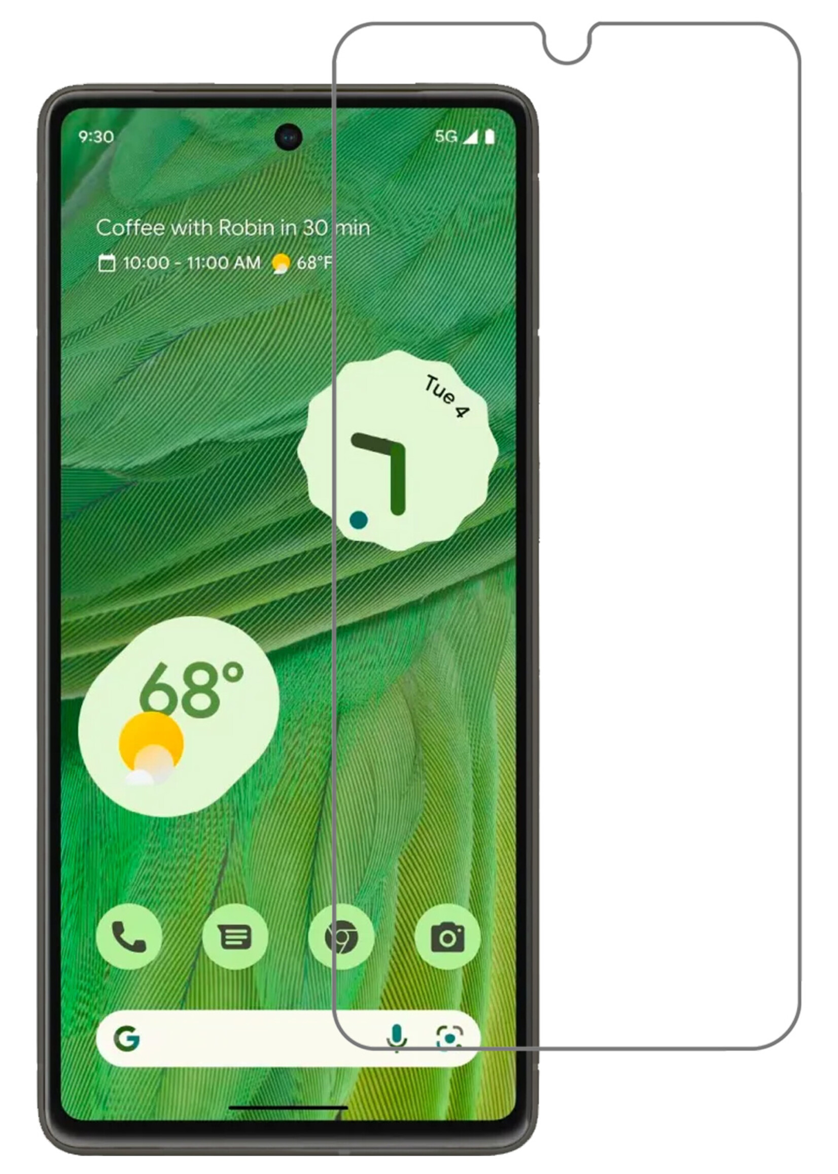 BTH Pixel 7a Screenprotector Glas Gehard Tempered Glass - Google Pixel 7a Screen Protector Screen Cover